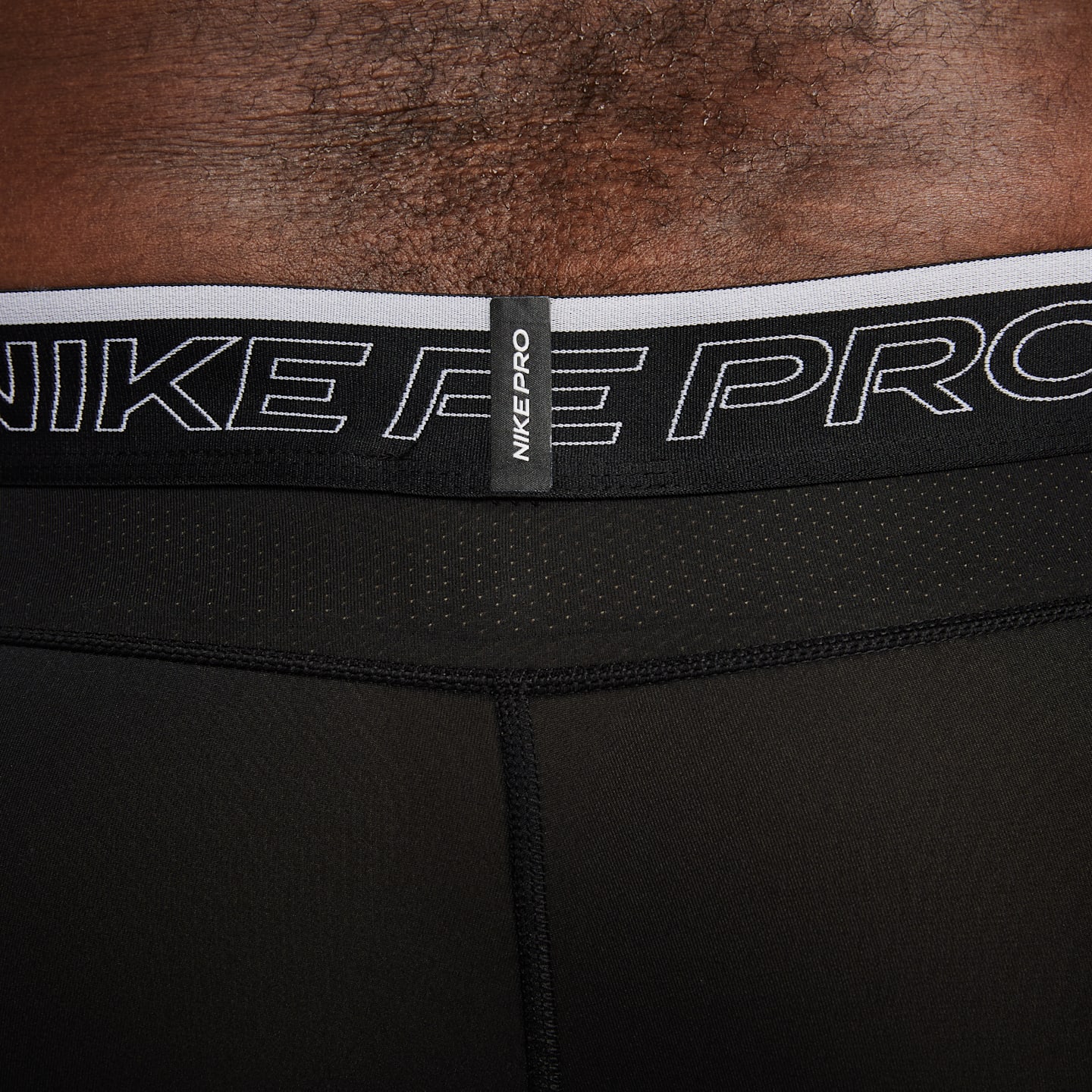 Мужские шорты Nike Pro Dri-FIT, цвет: Чёрный / Белый — фото 12