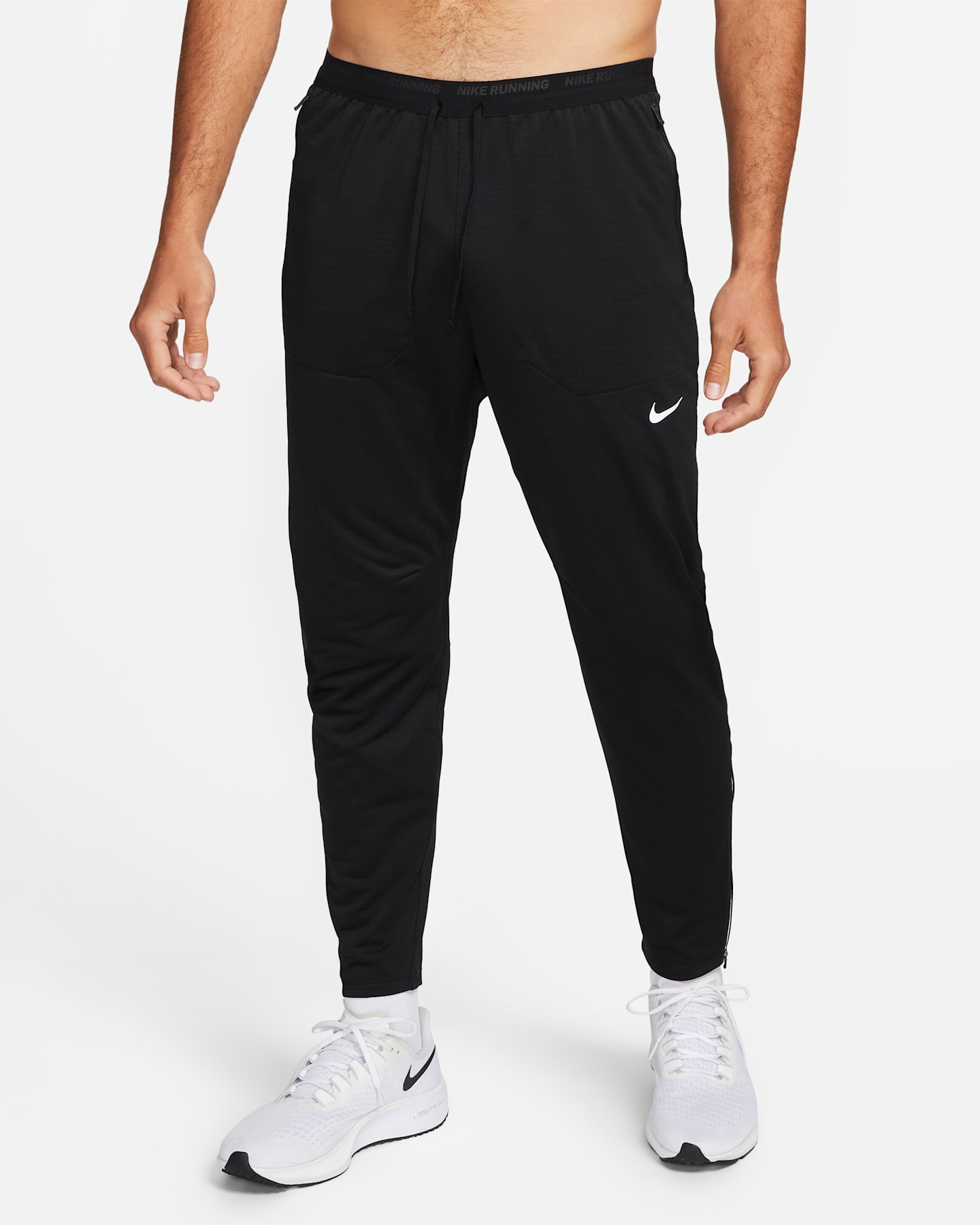 Мужские трикотажные беговые брюки Nike Phenom Dri-FIT, цвет: Чёрный — фото 13