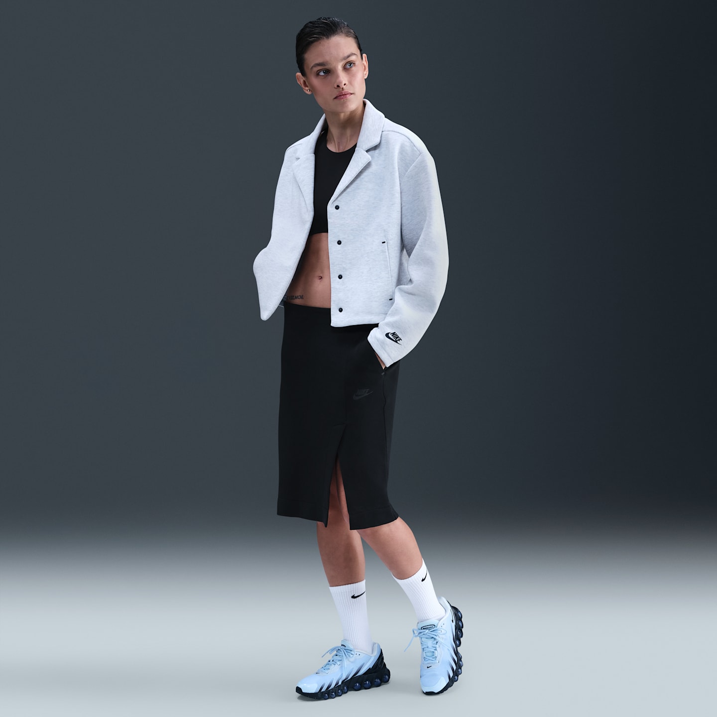 Женская юбка Nike Sportswear Tech Fleece, цвет: Чёрный — фото 1