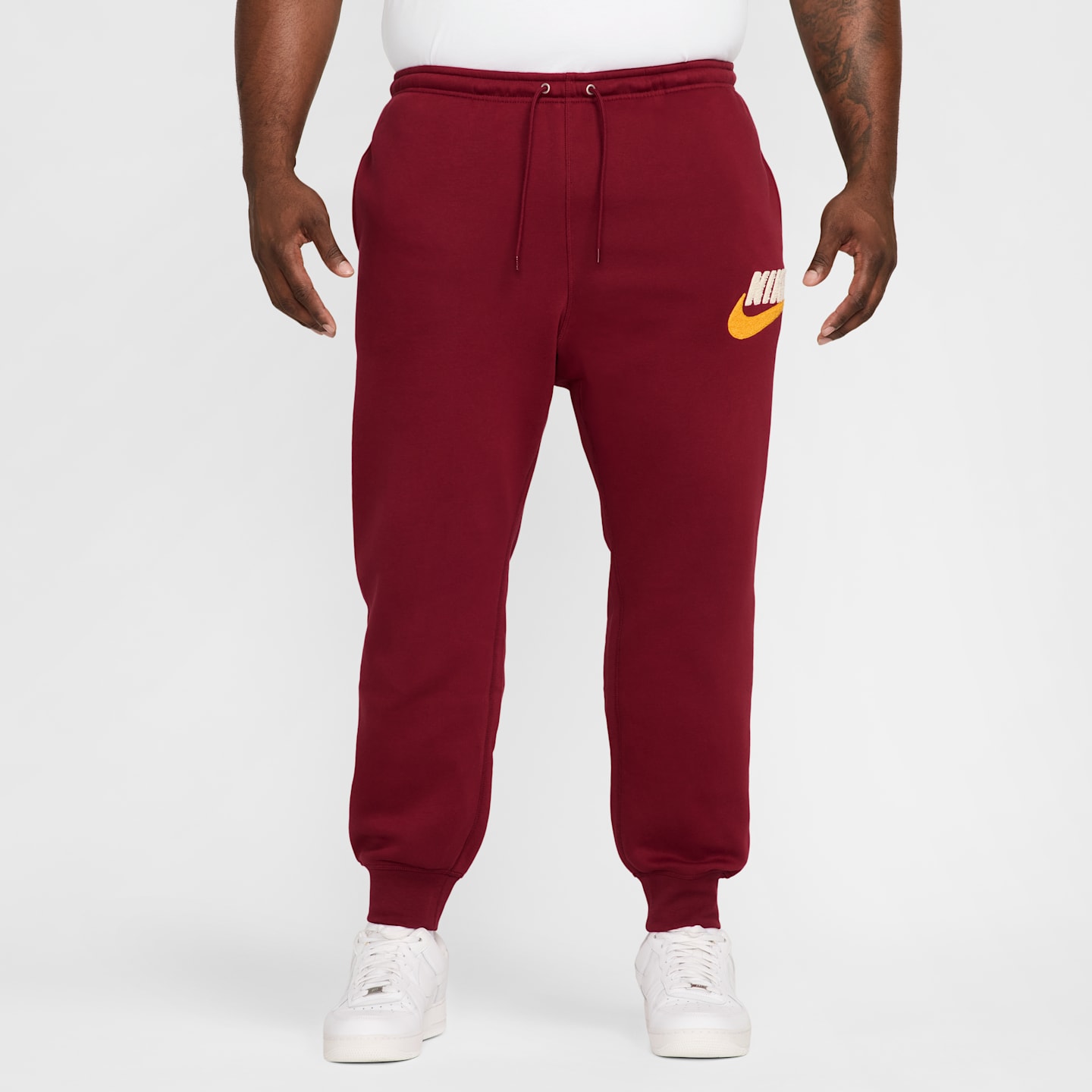 Мужские флисовые джоггеры Nike Club, цвет: Красный — фото 7