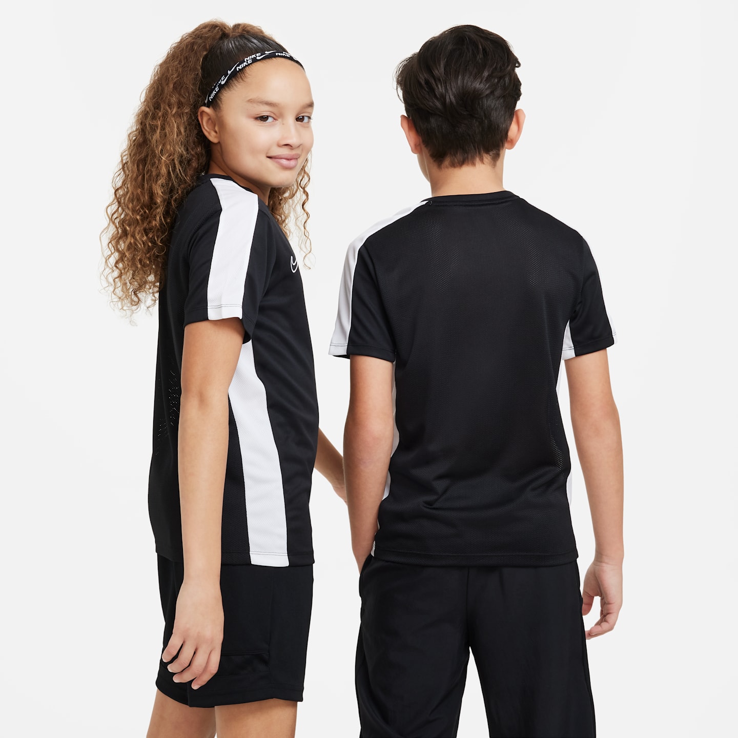 Детский топ Nike Dri-FIT Academy Soccer Top, цвет: Чёрный / Белый — фото 2