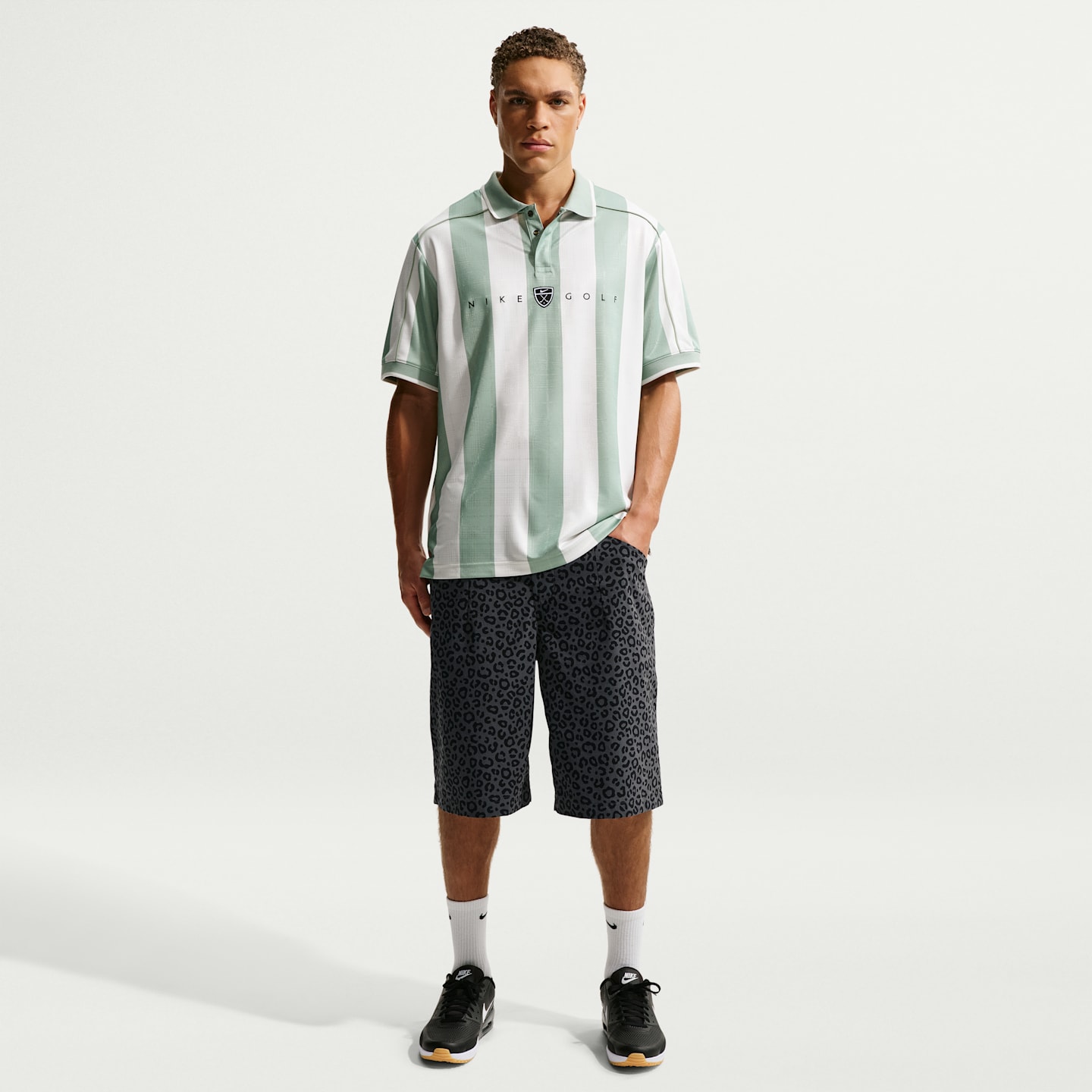 Мужские шорты для гольфа Nike Fairway Fresh Dri-FIT, цвет: Антрацитовый / Чёрный — фото 1