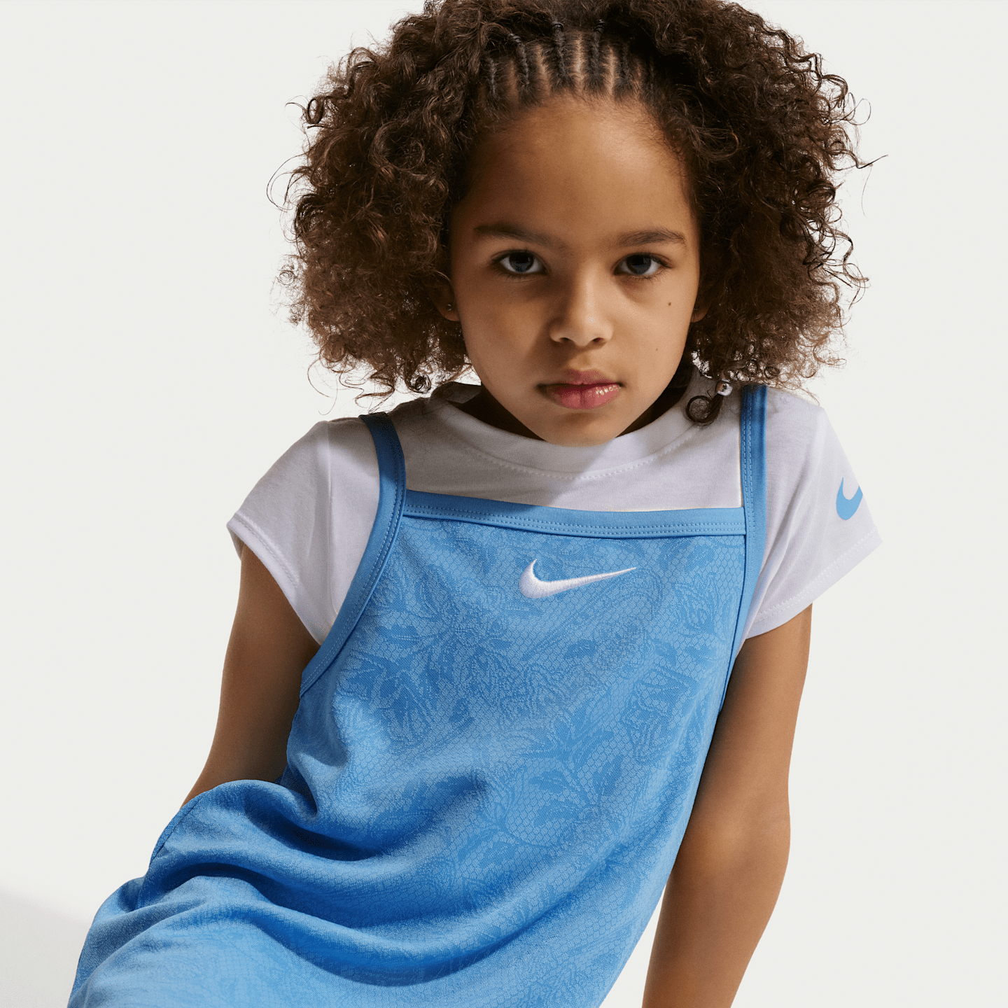 Детские платья Nike Move With Nature 2-Piece Dress Set, цвет: Синий — фото 7