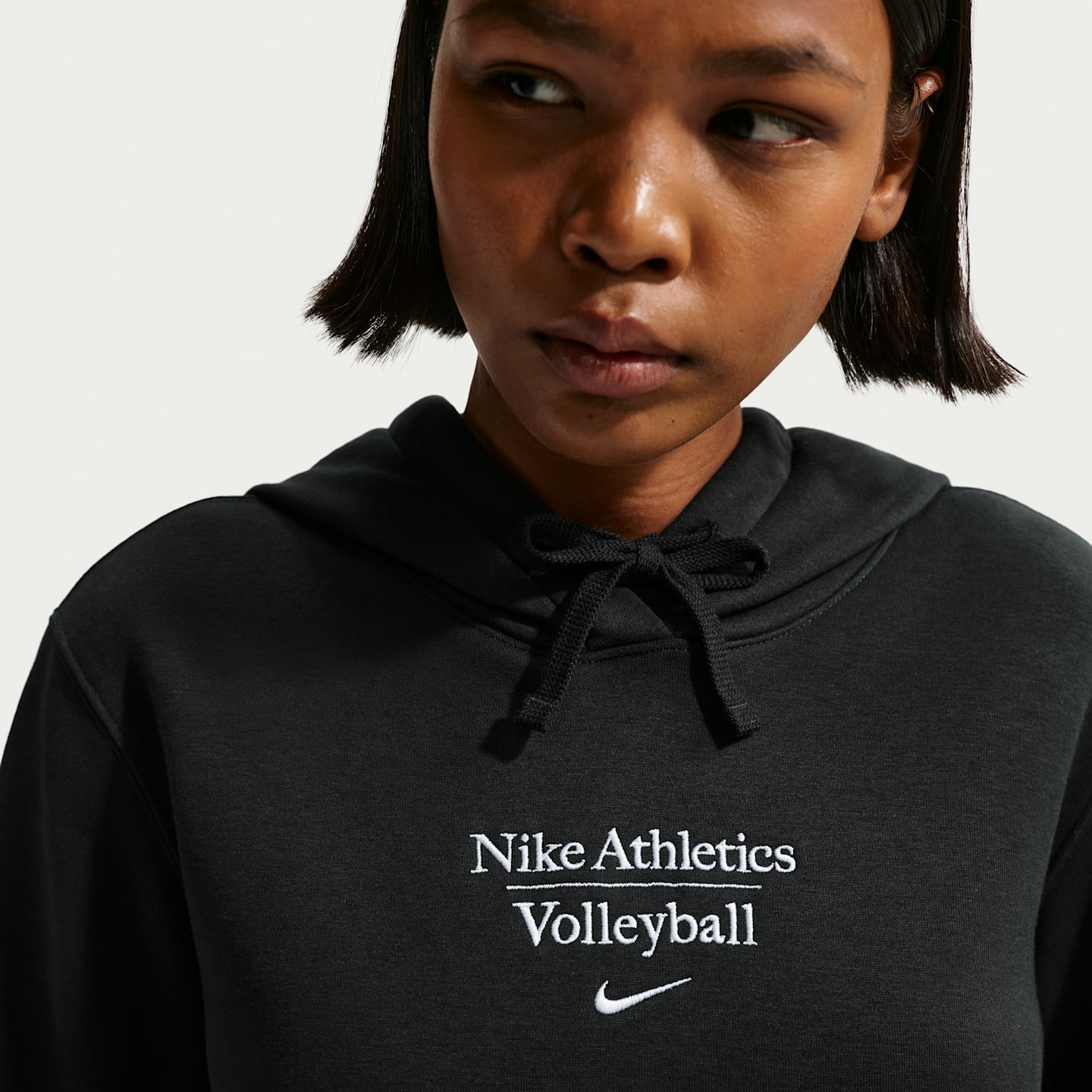 Женское волейбольное худи Nike, цвет: Чёрный — фото 3