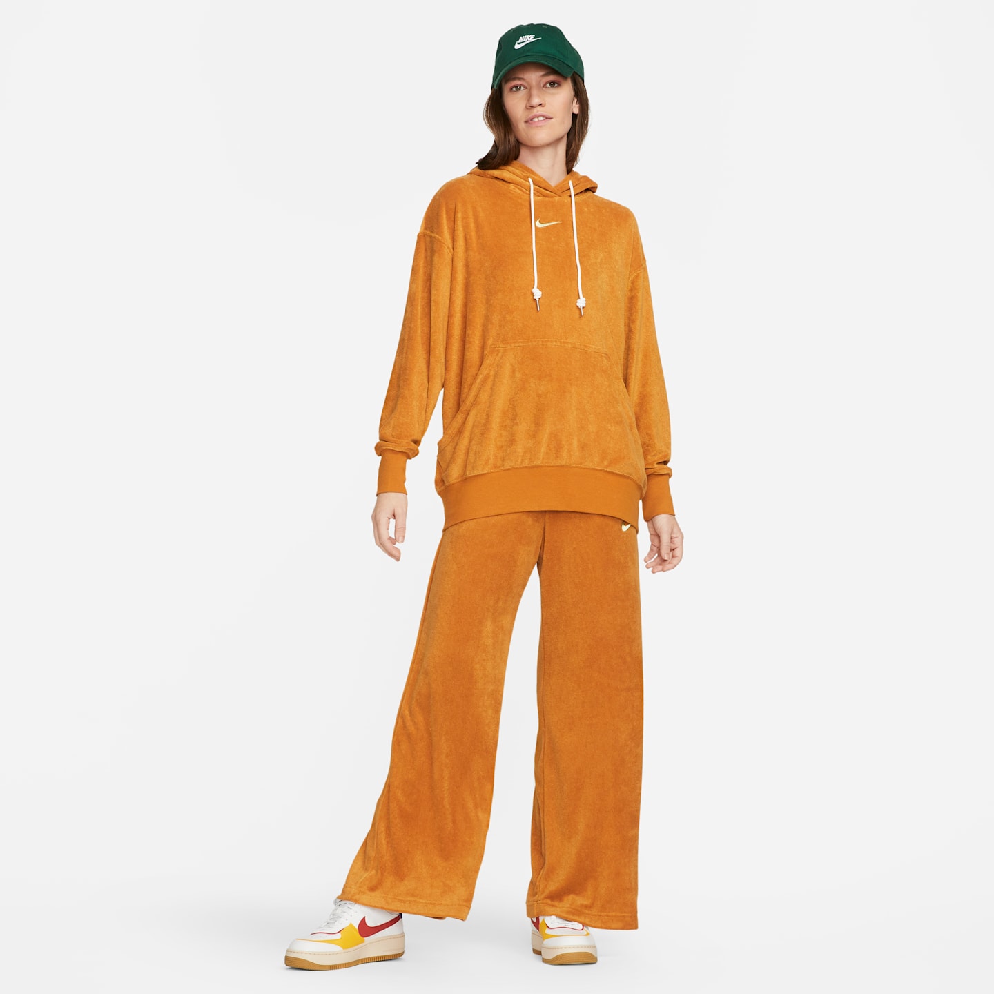Женское худи Nike Sportswear Oversized Terry Pullover, цвет: Пустынный — фото 6