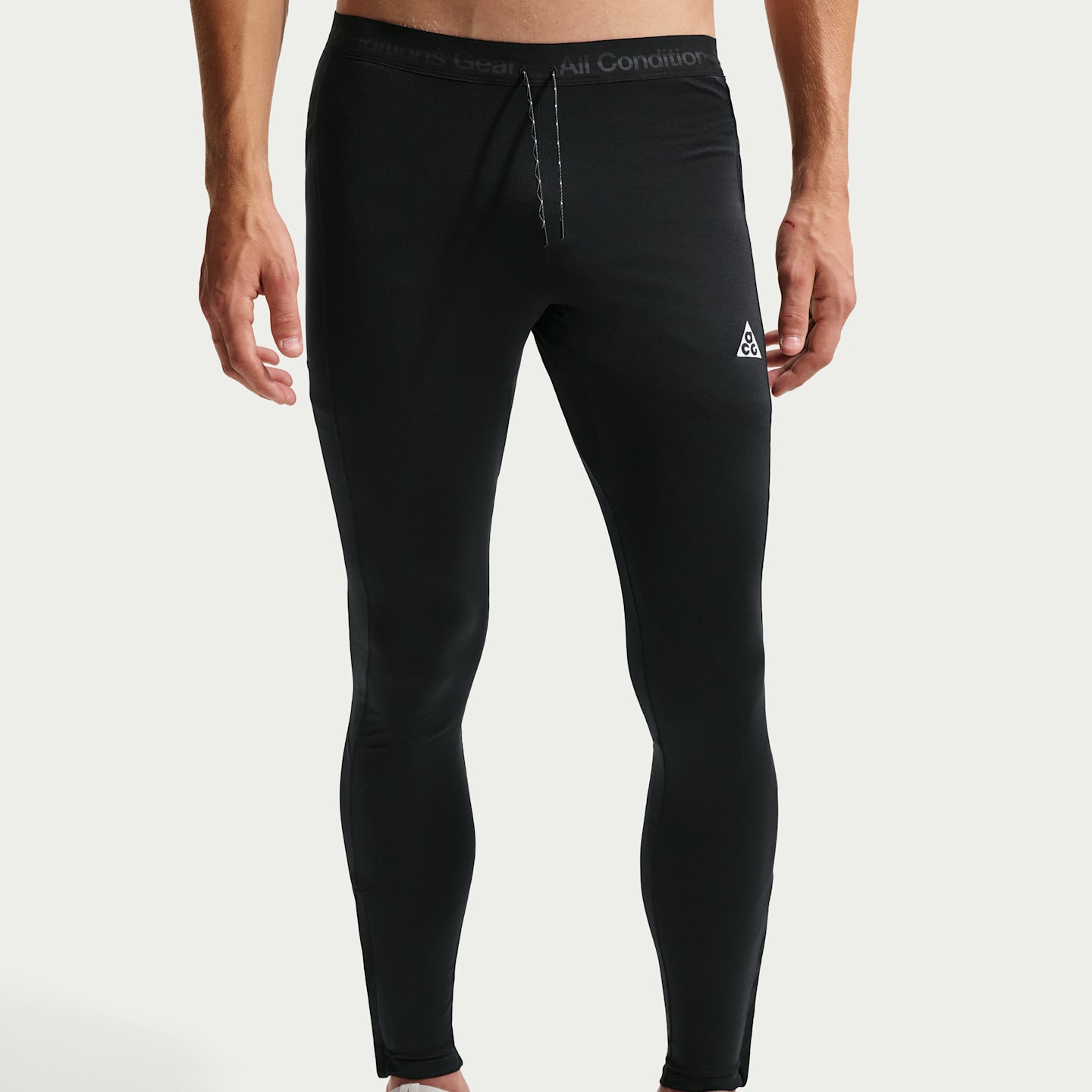 Мужские тайтсы для трейлраннинга Nike ACG "Lunar Ray" Dri-FIT ADV, цвет: Чёрный / Снежный белый — фото 2