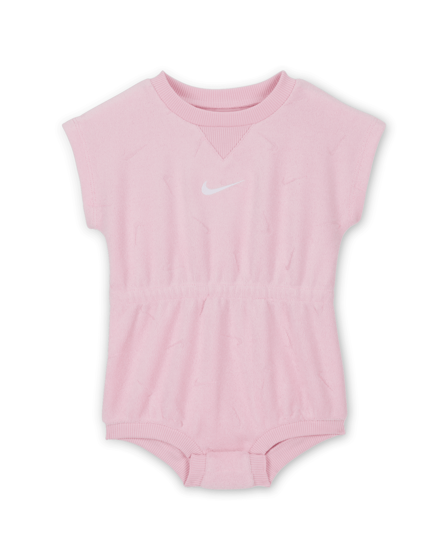Детский ромпер Nike Essentials из жаккардовой махры, цвет: Розовый пенный — фото 4