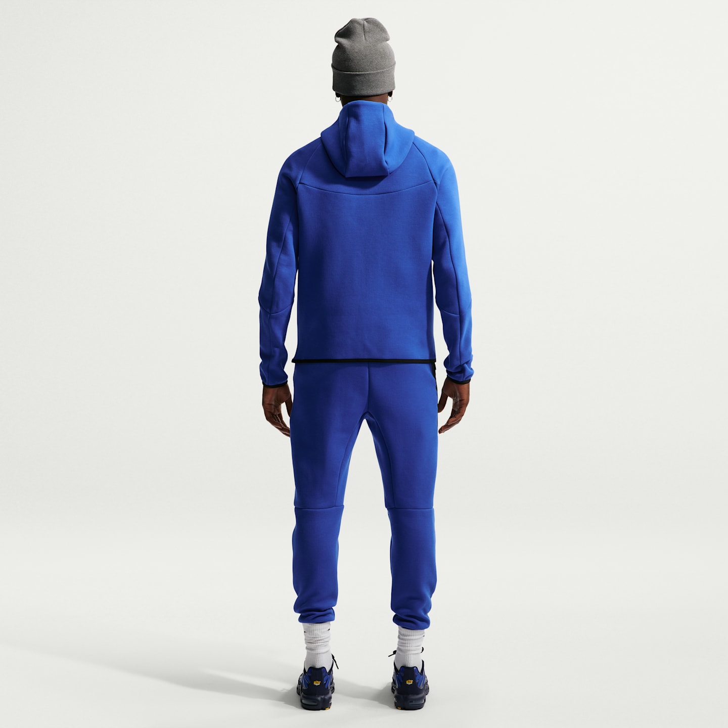 Мужское футбольное худи на молнии Nike FFF Tech Fleece Windrunner, цвет: Королевский синий / Медный — фото 5