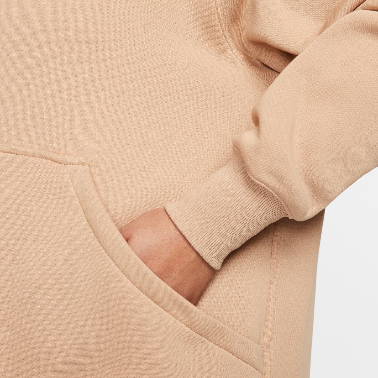 Женское худи Nike Sportswear Phoenix Fleece Oversized Long Full-Zip (Plus Size), цвет: Натуральный бежевый / Молочный — фото 5