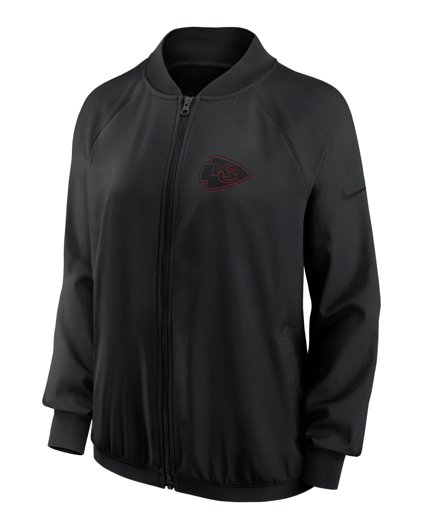 Женская куртка Nike Dri-FIT NFL Kansas City Chiefs на молнии, цвет: Чёрный — фото 3