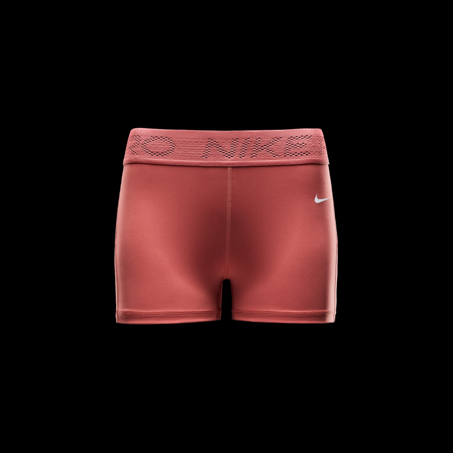 Женские шорты Nike Pro Mid-Rise 3" Mesh-Paneled, цвет: Розовый / Белый — фото 7