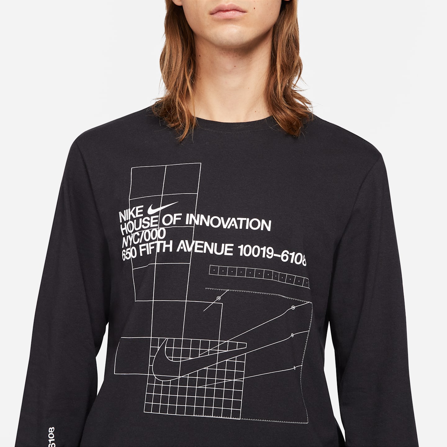 Мужская футболка Nike Sportswear с длинным рукавом, цвет: Чёрный — фото 3
