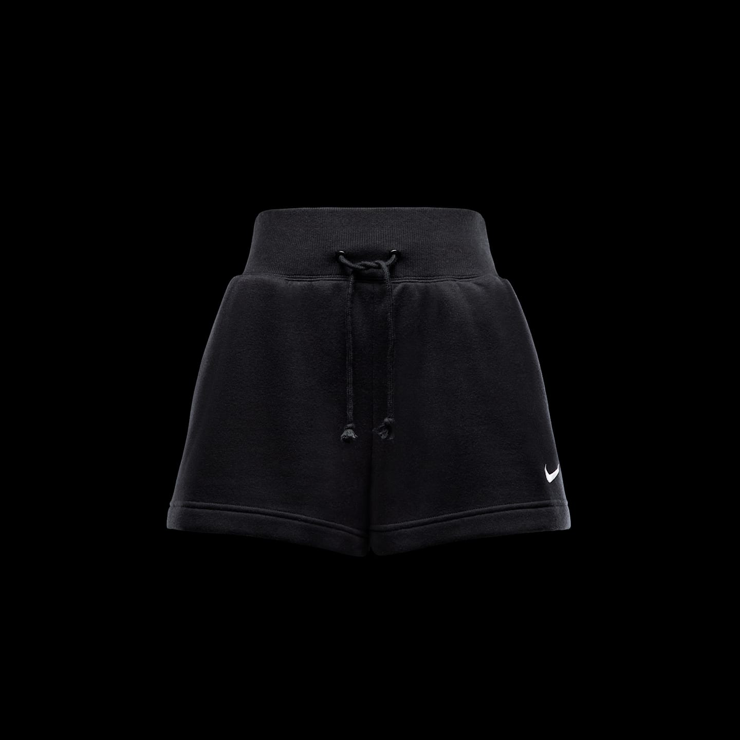 Женские шорты Nike Sportswear Phoenix Fleece High-Waisted Loose, цвет: Чёрный / Молочный — фото 8
