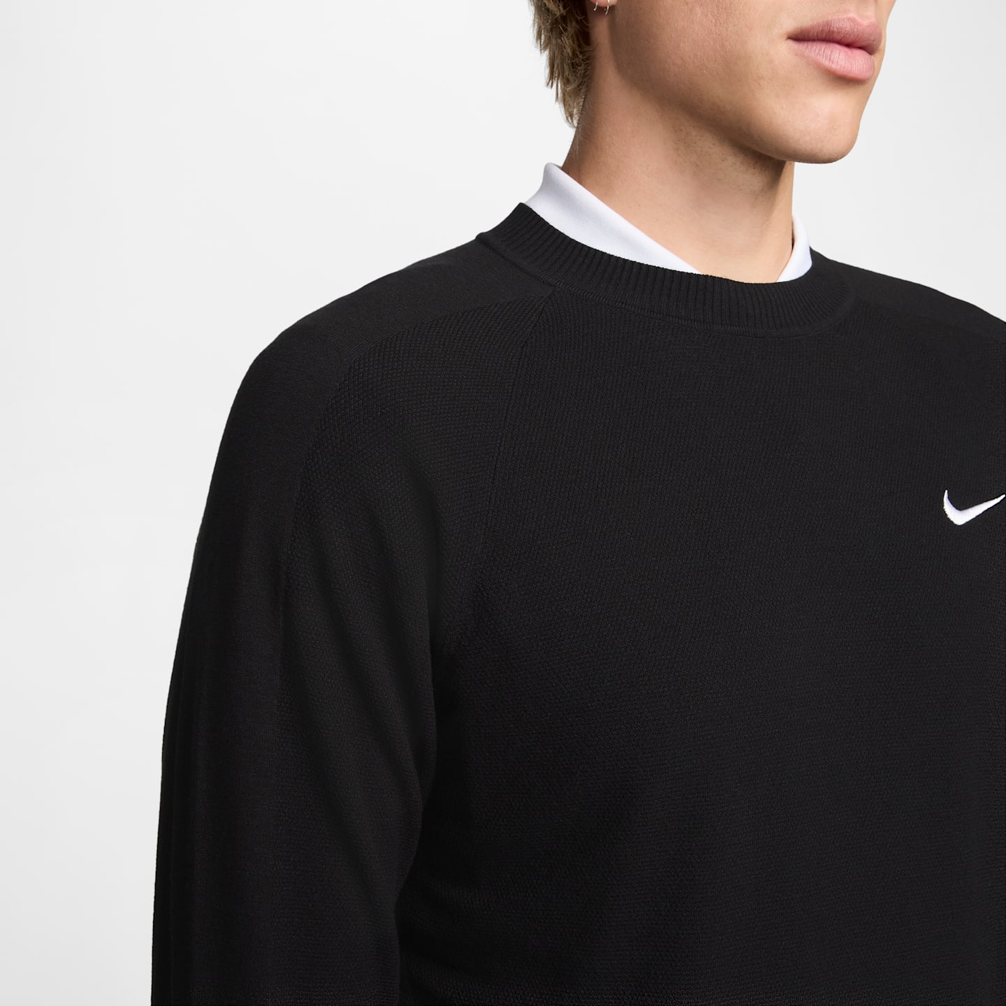 Мужской свитер Nike Tour Golf, цвет: Чёрный / Белый — фото 5