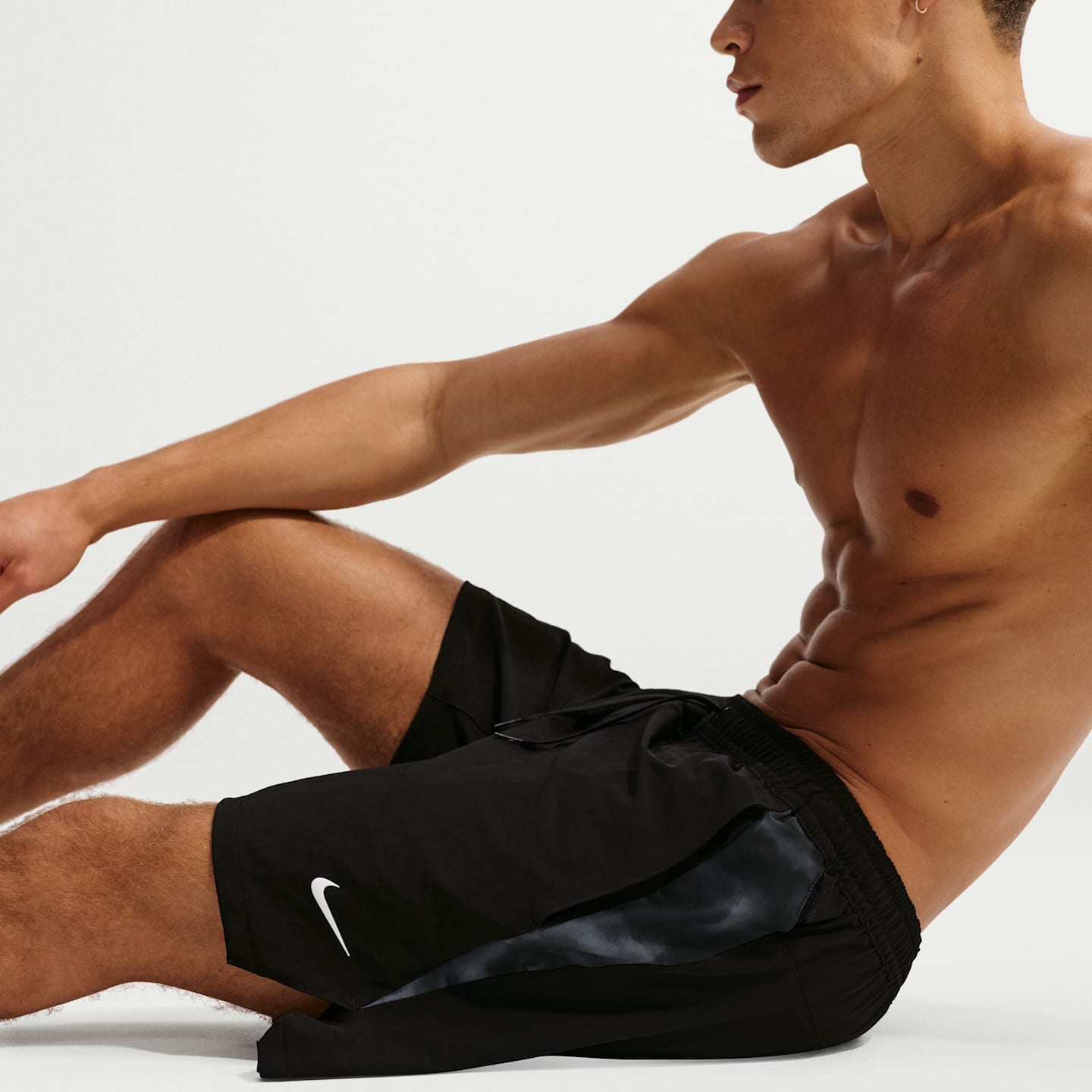 Мужские плавательные шорты Nike Swim Contend, 7", со вшитыми трусами, цвет: Чёрный — фото 4