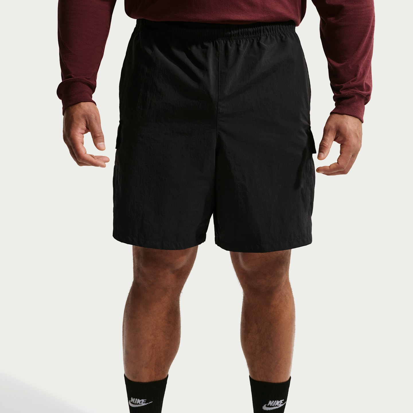 Мужские шорты Nike Sportswear Club Utility, цвет: Чёрный / Белый — фото 7