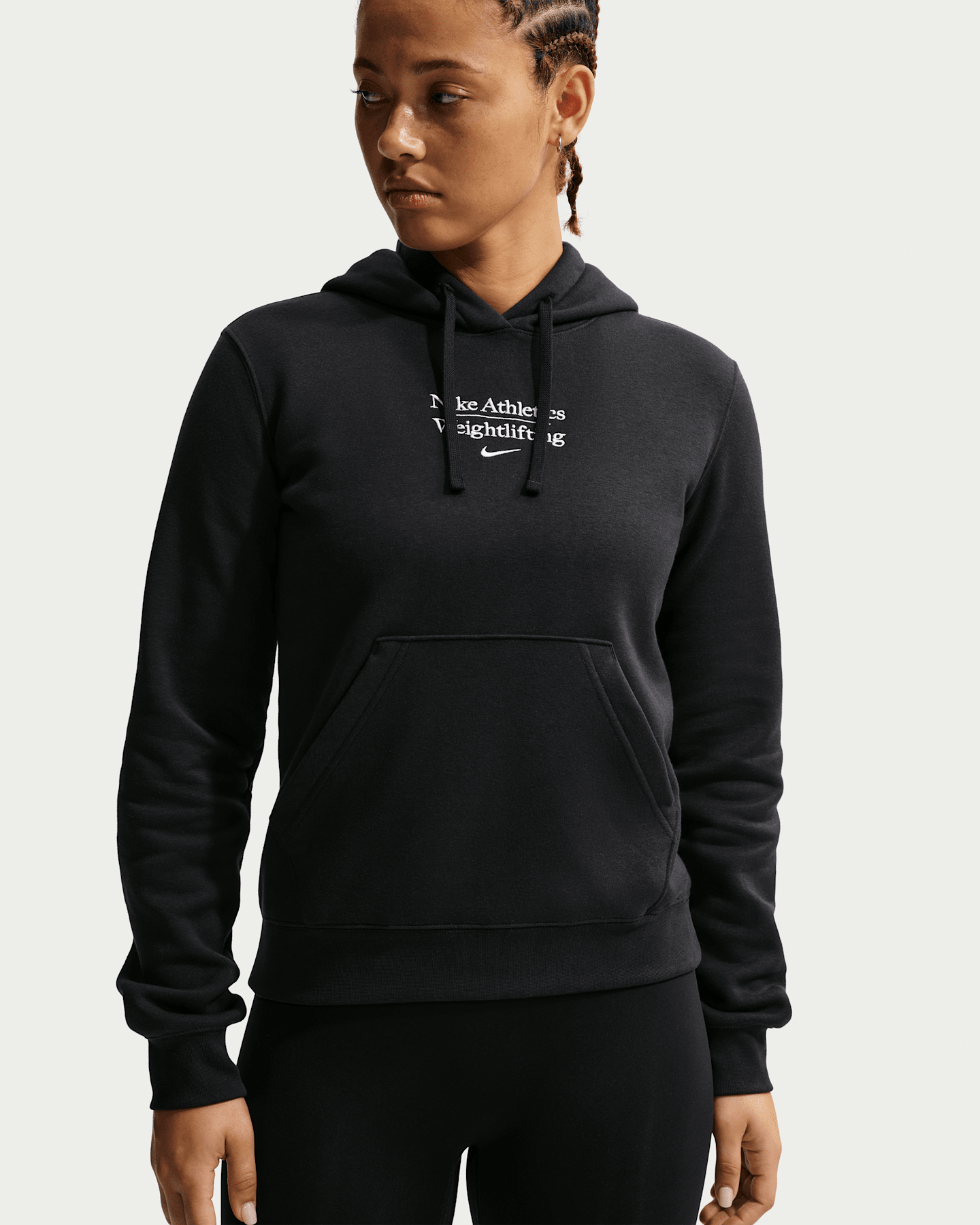 Женское худи Nike для тяжёлой атлетики, цвет: Чёрный — фото 6