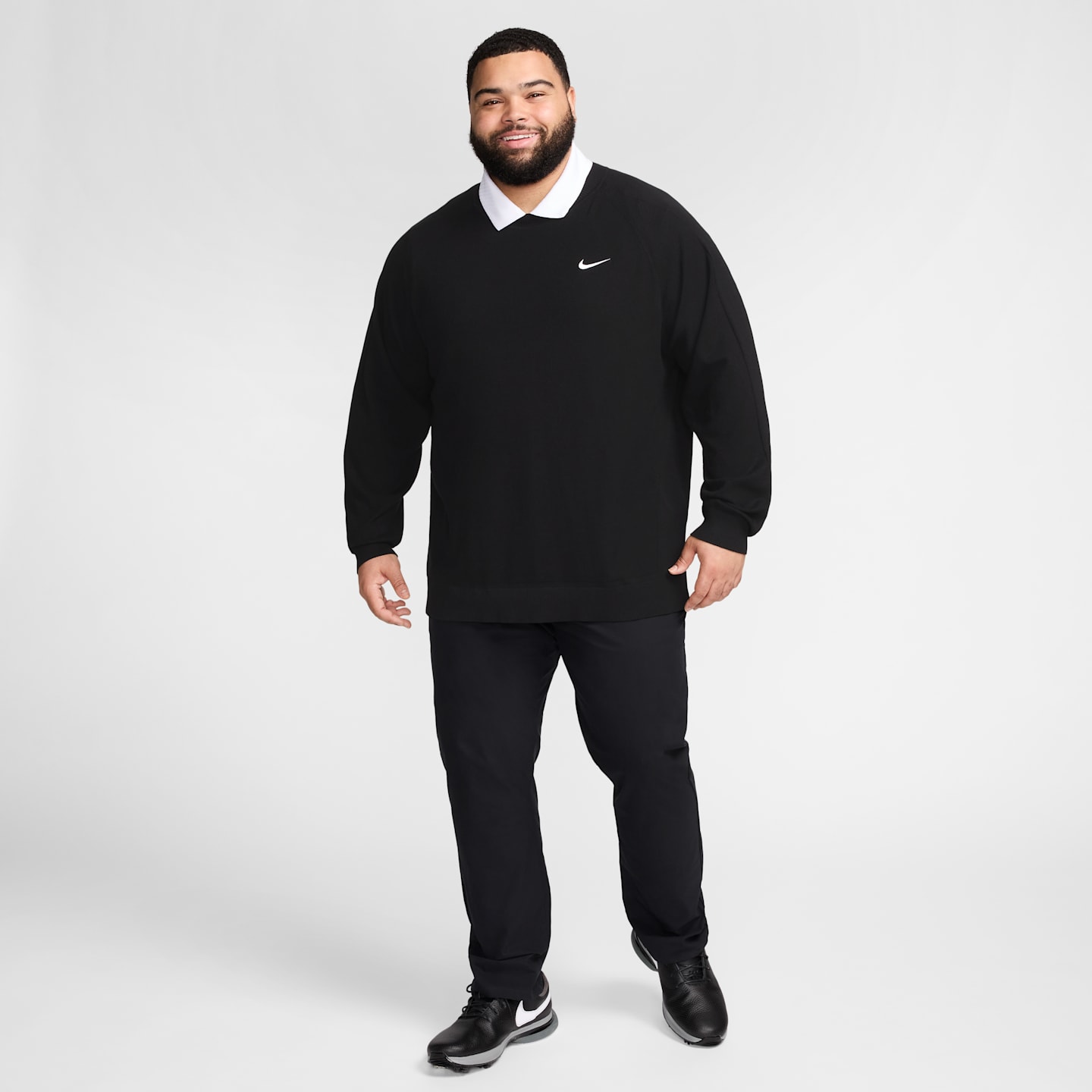 Мужской свитер Nike Tour Golf, цвет: Чёрный / Белый — фото 11