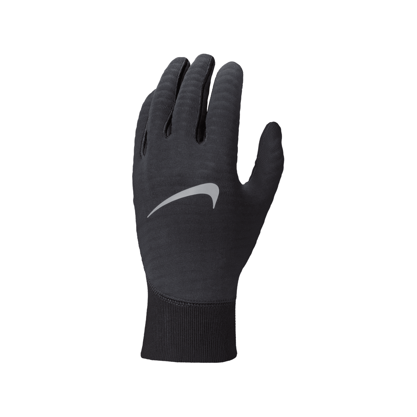 Женские беговые перчатки Nike Pacer Therma-FIT, цвет: Чёрный / Серебряный — фото 1