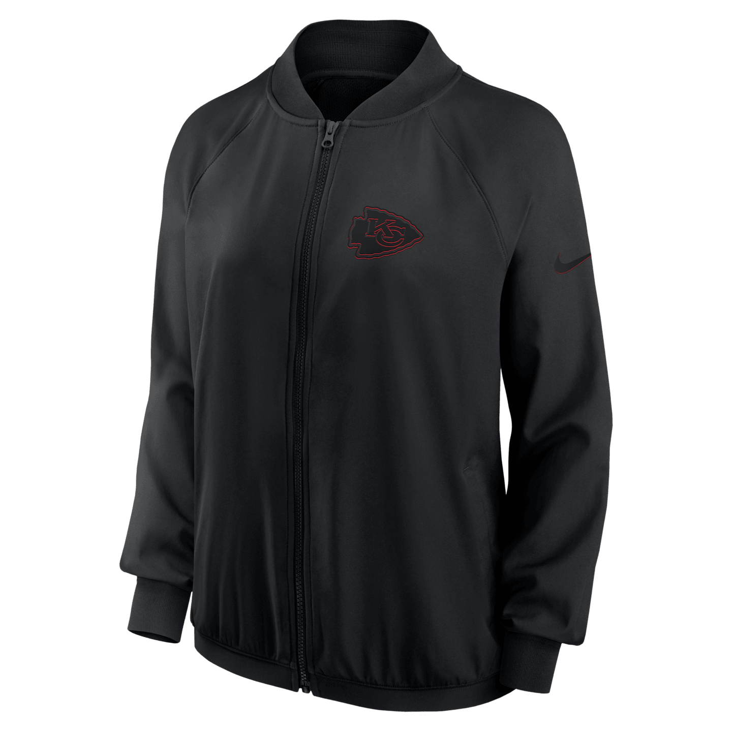 Женская куртка Nike Dri-FIT NFL Kansas City Chiefs на молнии, цвет: Чёрный — фото 1