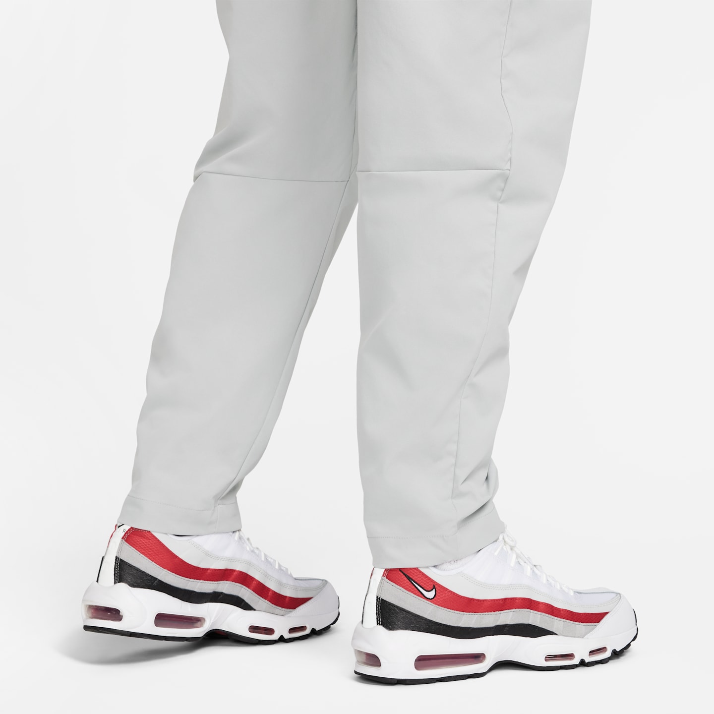 Мужские тканые зауженные брюки Nike Club, цвет: Серый / Белый — фото 11