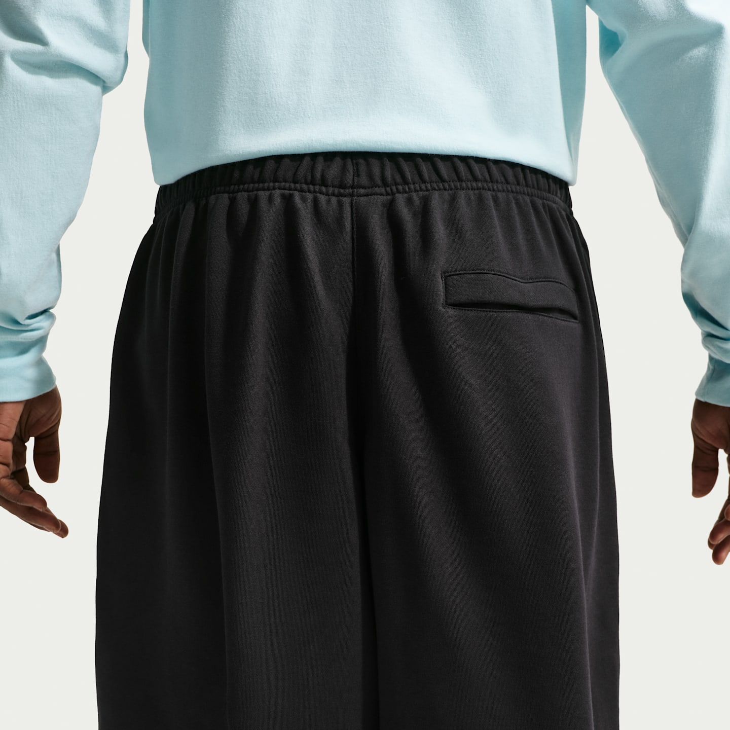 Мужские брюки Nike Sportswear Club из френч терри оверсайз, цвет: Чёрный / Белый — фото 3