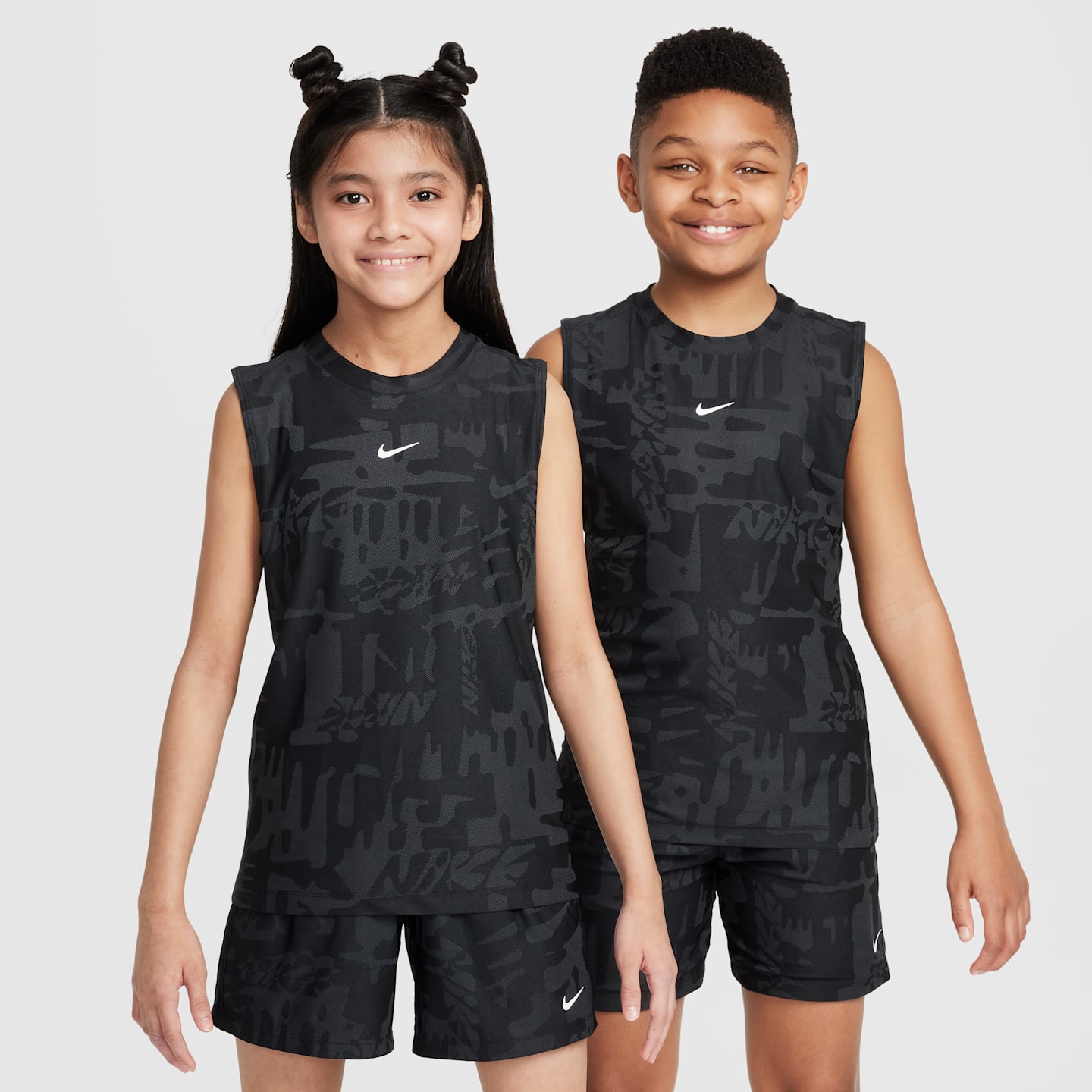 Детский топ Nike Multi Dri-FIT Sleeveless Top, цвет: Чёрный / Белый — фото 1