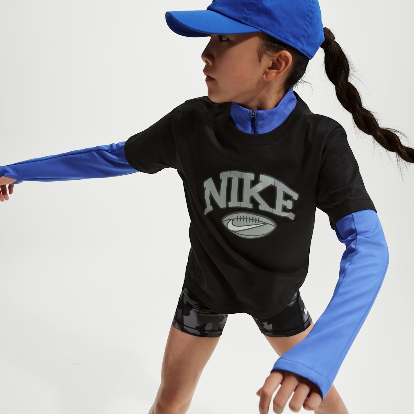 Детская футболка Nike для американского футбола, цвет: Чёрный — фото 3