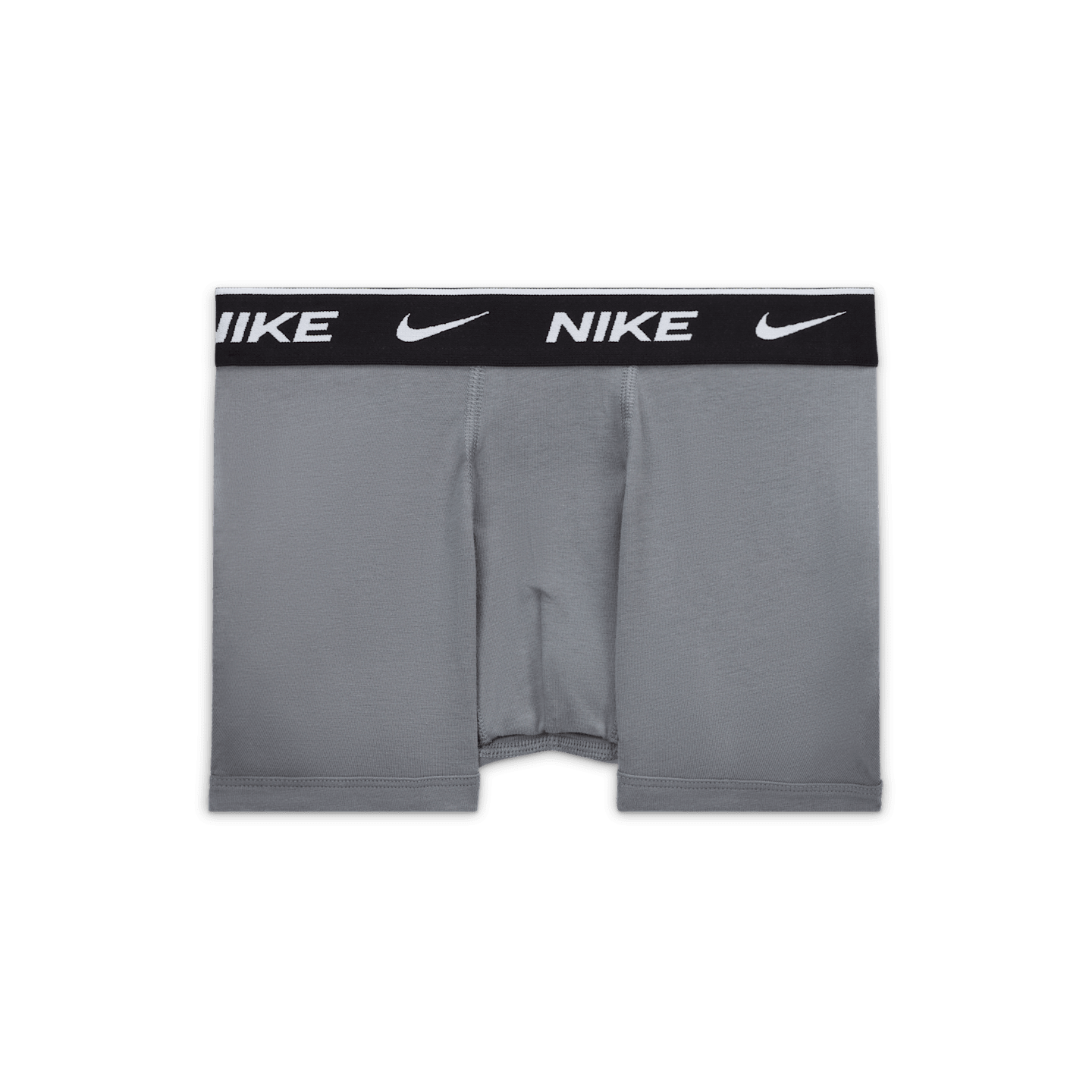 Детские хлопковые боксёры Nike Dri-FIT Everyday с принтом, 3 шт, цвет: Серый меланжевый / Чёрный — фото 4