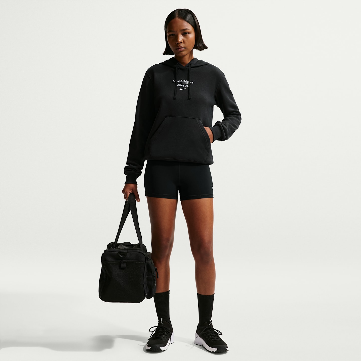 Женское волейбольное худи Nike, цвет: Чёрный — фото 4