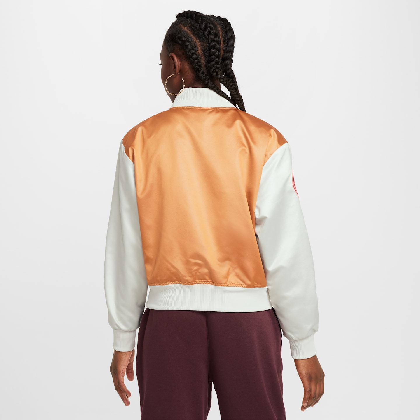 Куртка Nike Sportswear Varsity для девочек, цвет: Светлый костяной — фото 2