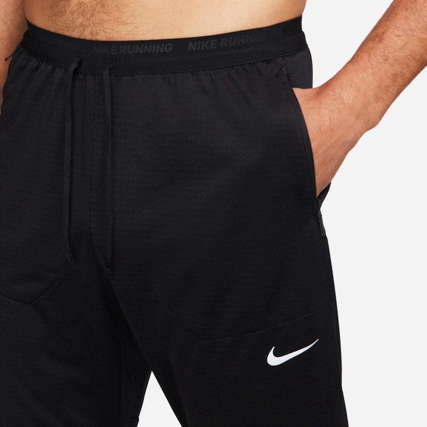 Мужские трикотажные беговые брюки Nike Phenom Dri-FIT, цвет: Чёрный — фото 3
