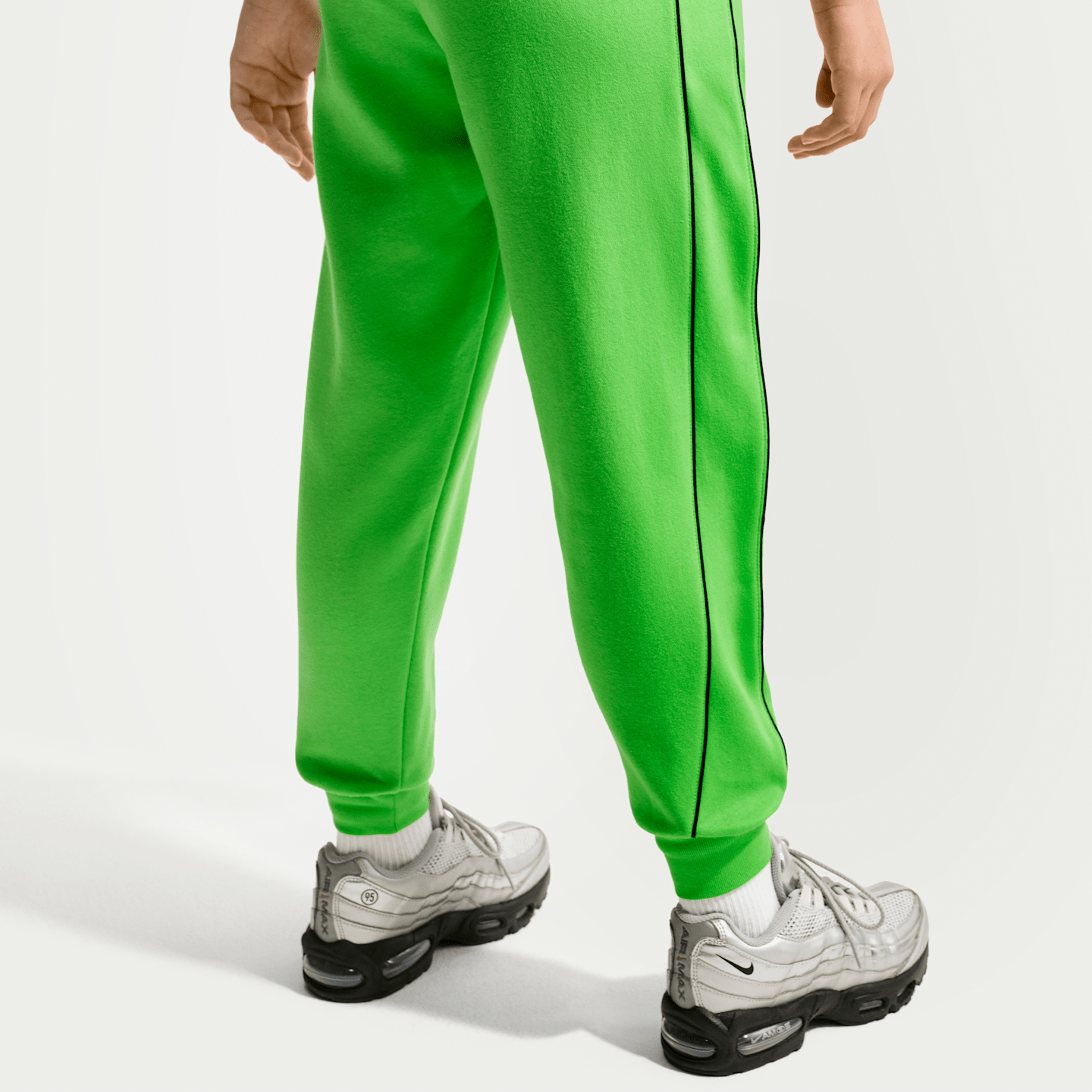 Детские брюки Nike Air Fleece, цвет: Зелёный / Чёрный — фото 3
