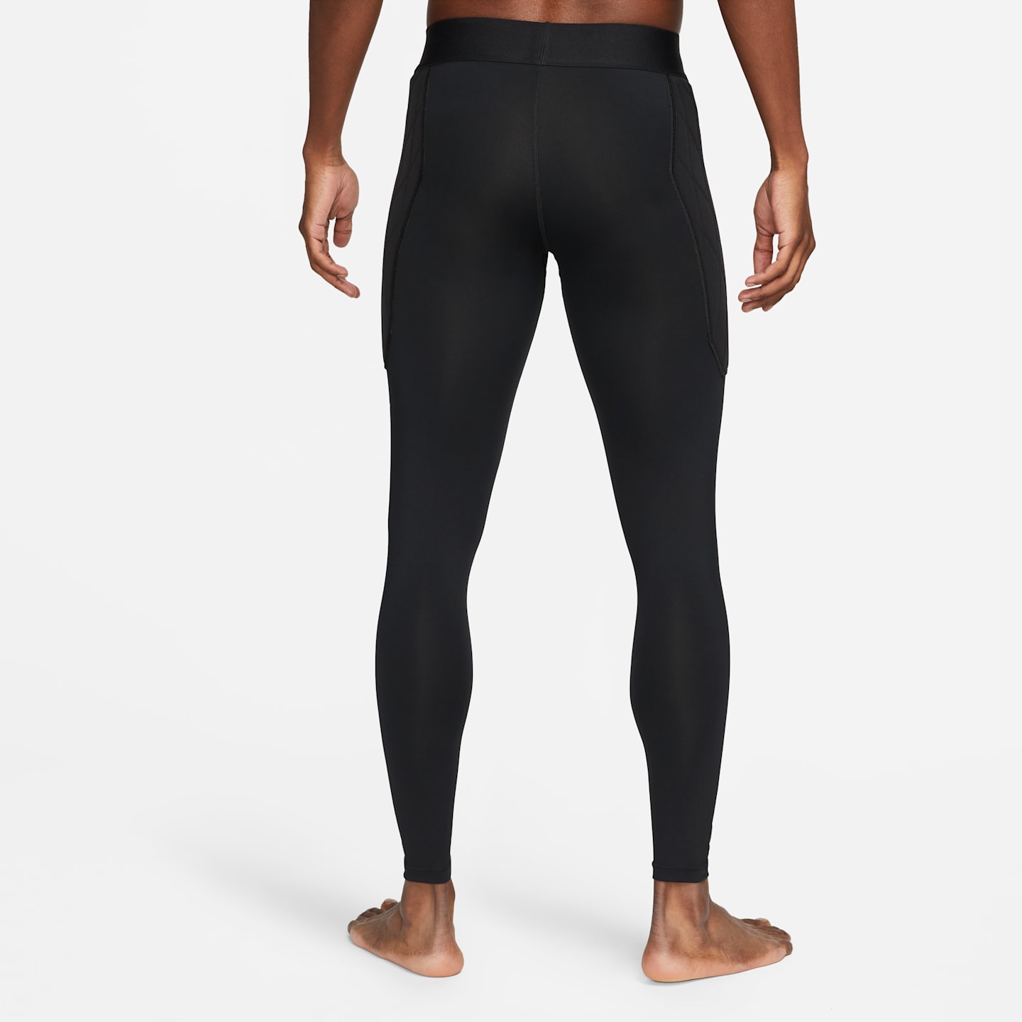 Мужские футбольные брюки вратаря Nike Dri-FIT Gardien 1, цвет: Чёрный / Белый — фото 2
