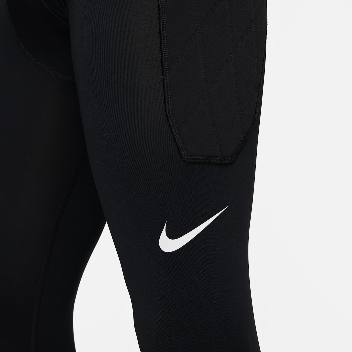 Мужские футбольные брюки вратаря Nike Dri-FIT Gardien 1, цвет: Чёрный / Белый — фото 3