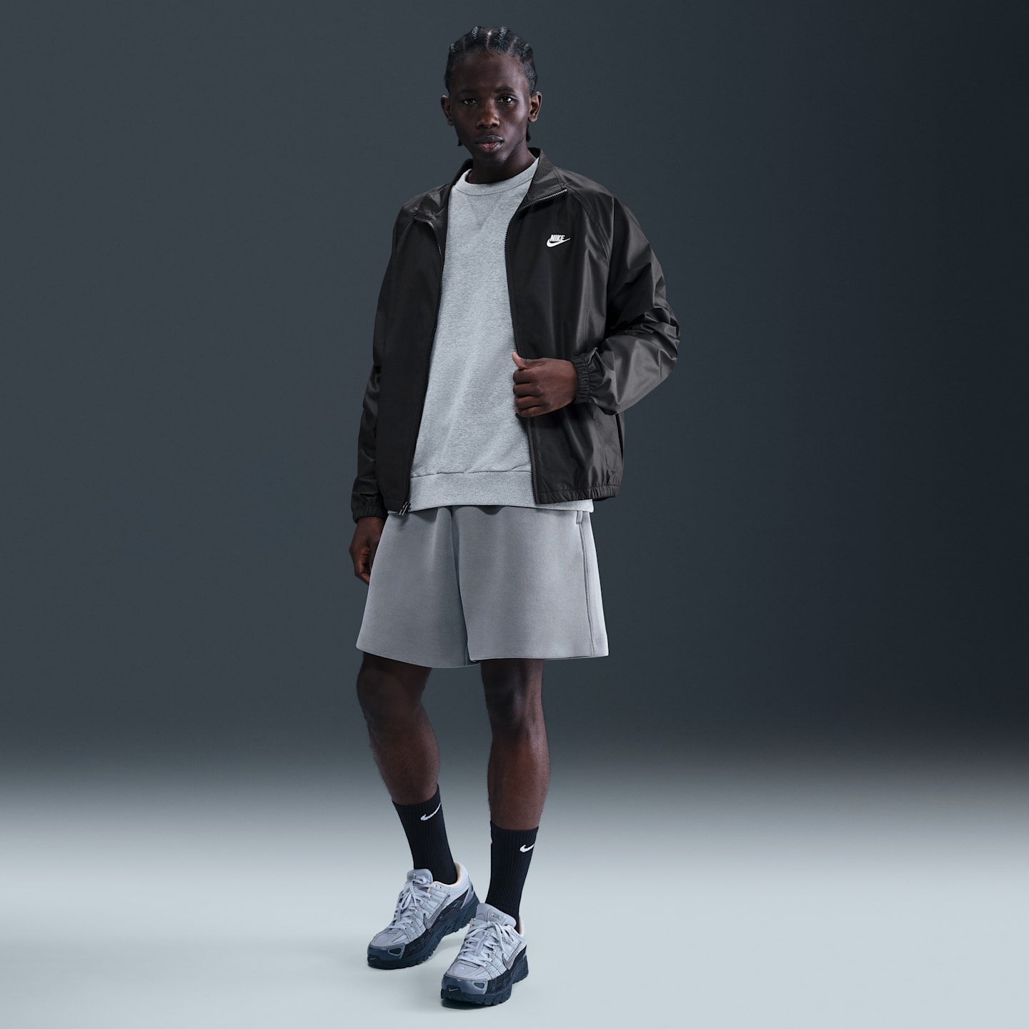 Мужская куртка на молнии Nike Sportswear Club Roscoe, цвет: Чёрный / Белый — фото 4