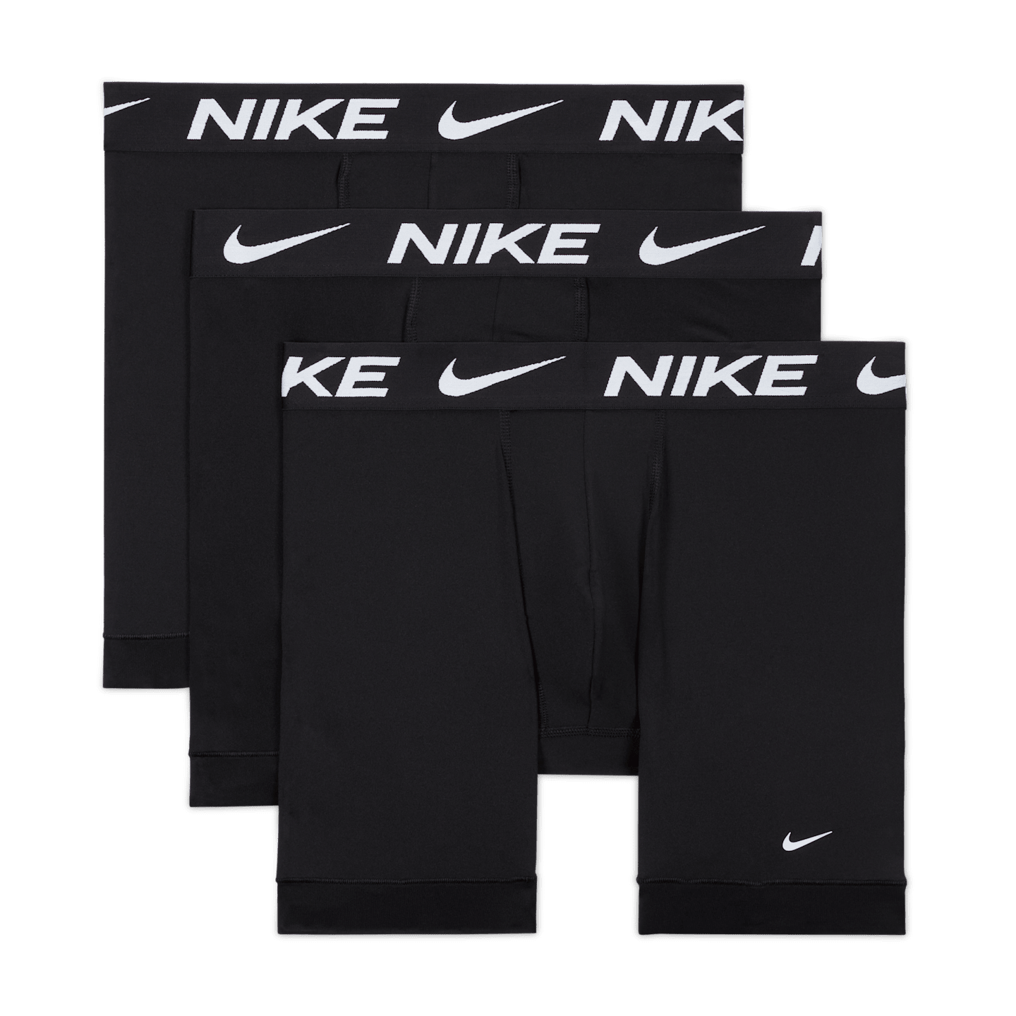 Мужские боксеры-брифы Nike Essential Micro Dri-FIT, набор из 3 шт, цвет: Чёрный — фото 7