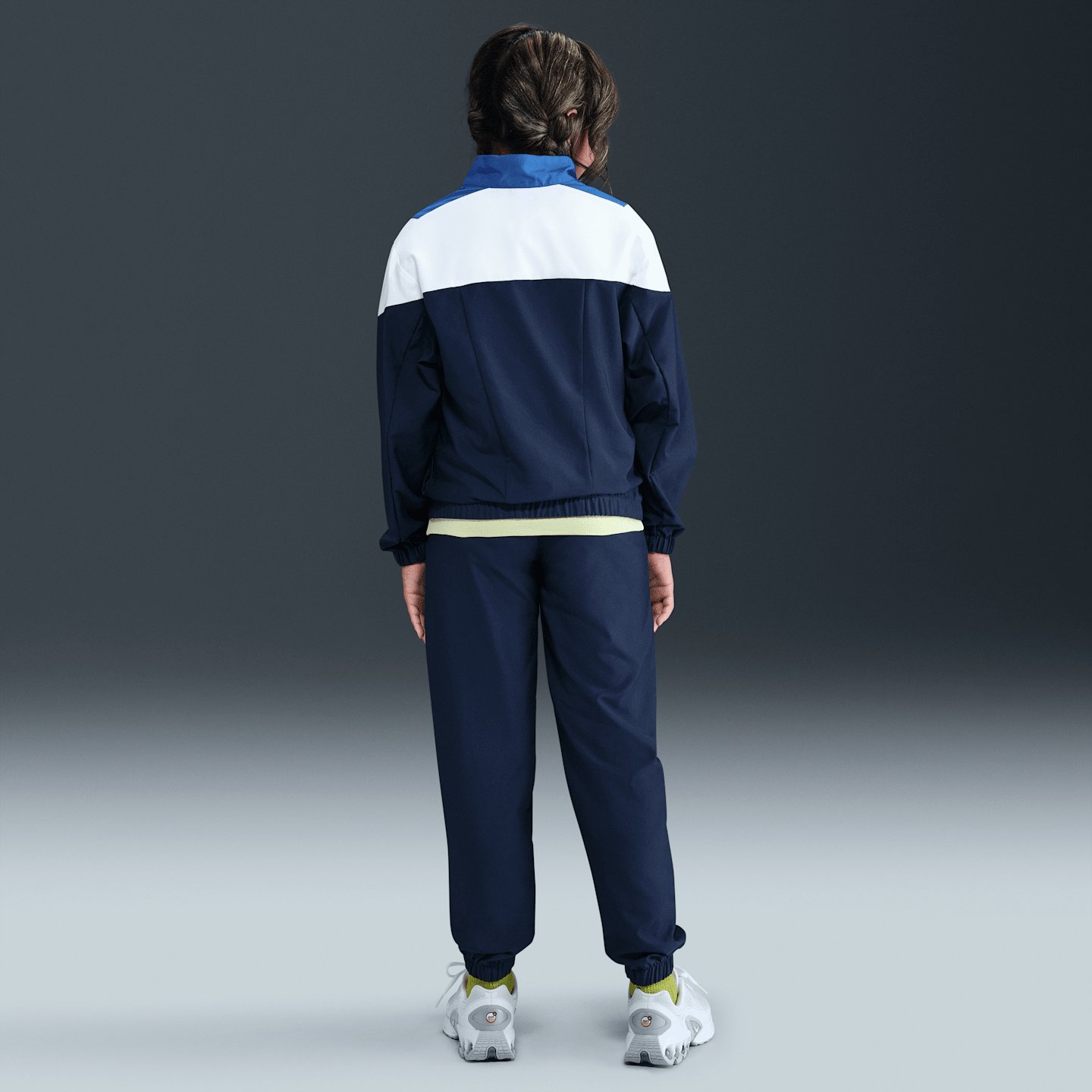 Детские комплекты Nike Sportswear Woven Tracksuit, цвет: Тёмно-синий / Королевский синий — фото 7
