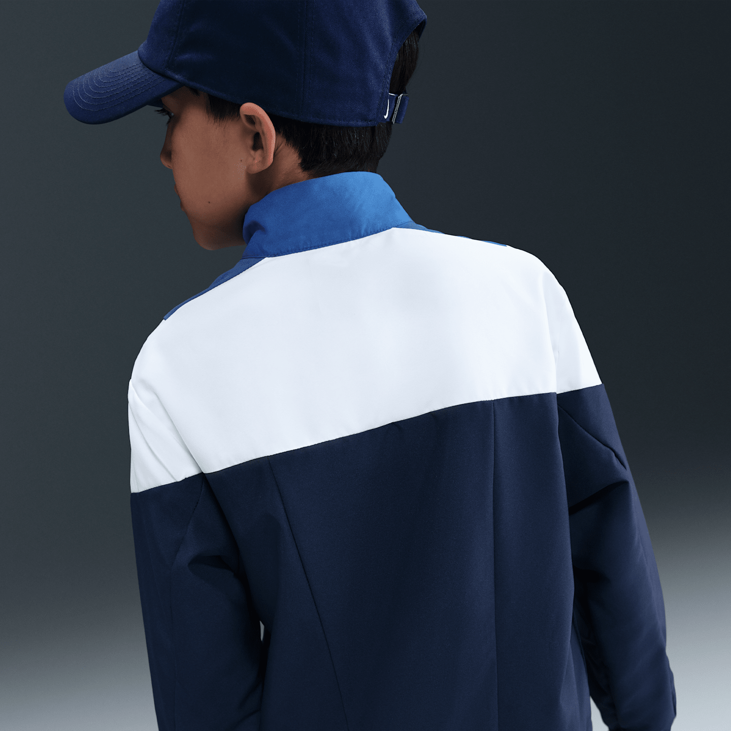 Детские комплекты Nike Sportswear Woven Tracksuit, цвет: Тёмно-синий / Королевский синий — фото 3