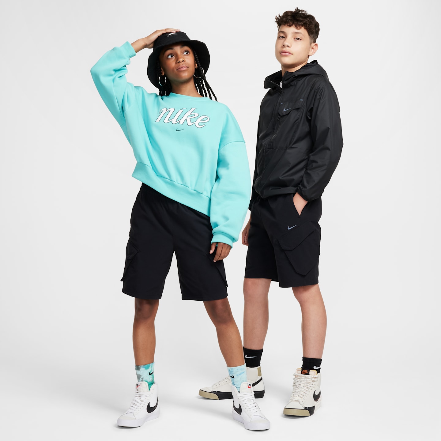 Детские шорты-карго Nike Sportswear City Utility, цвет: Чёрный — фото 7