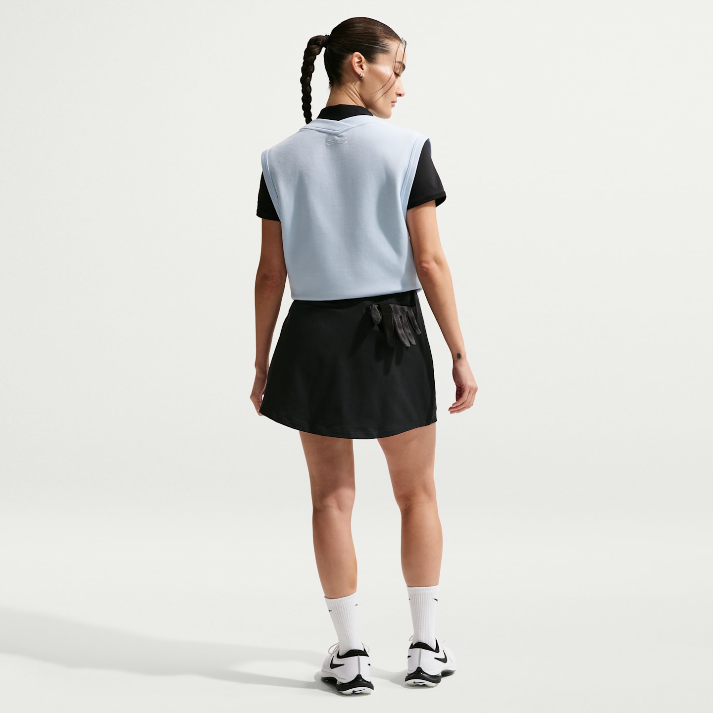 Женская юбка Nike Golf Club Dri-FIT Golf, цвет: Чёрный / Молочный — фото 5