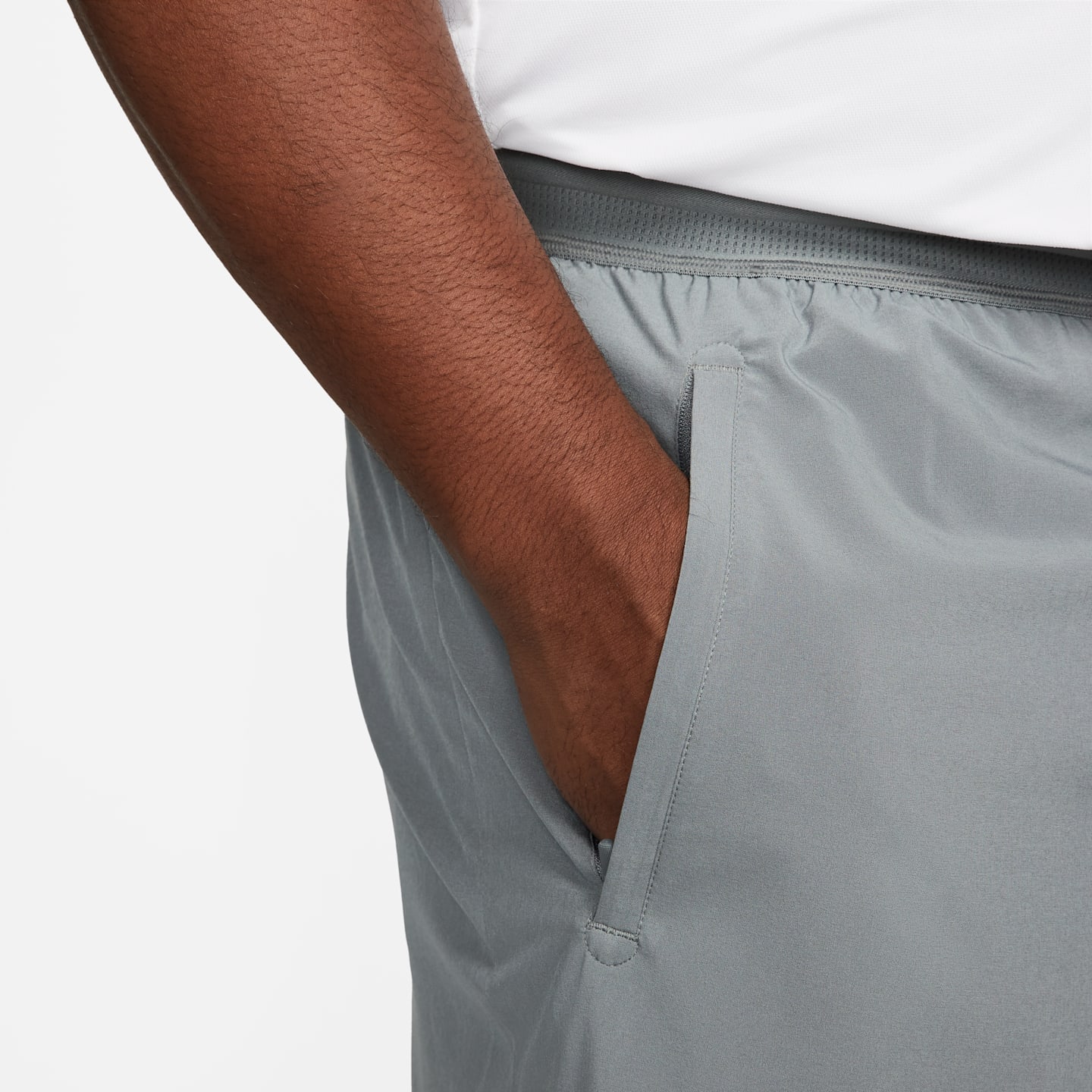 Мужские шорты Nike Pro Dri-FIT Flex Vent Max 8" Training, цвет: Дымчатый серый / Чёрный — фото 10