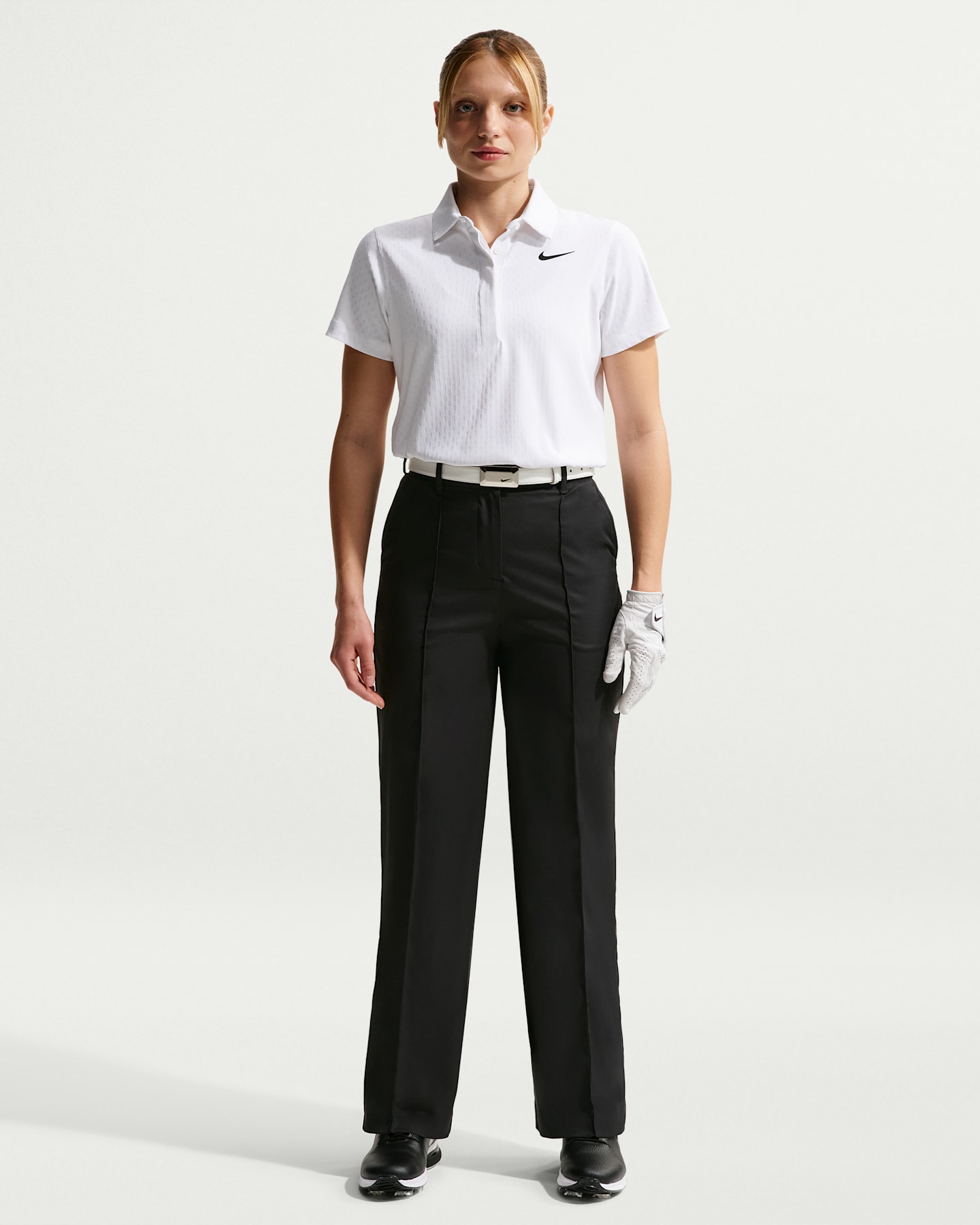 Женские брюки для гольфа Nike Golf Club Dri-FIT, цвет: Чёрный / Молочный — фото 6