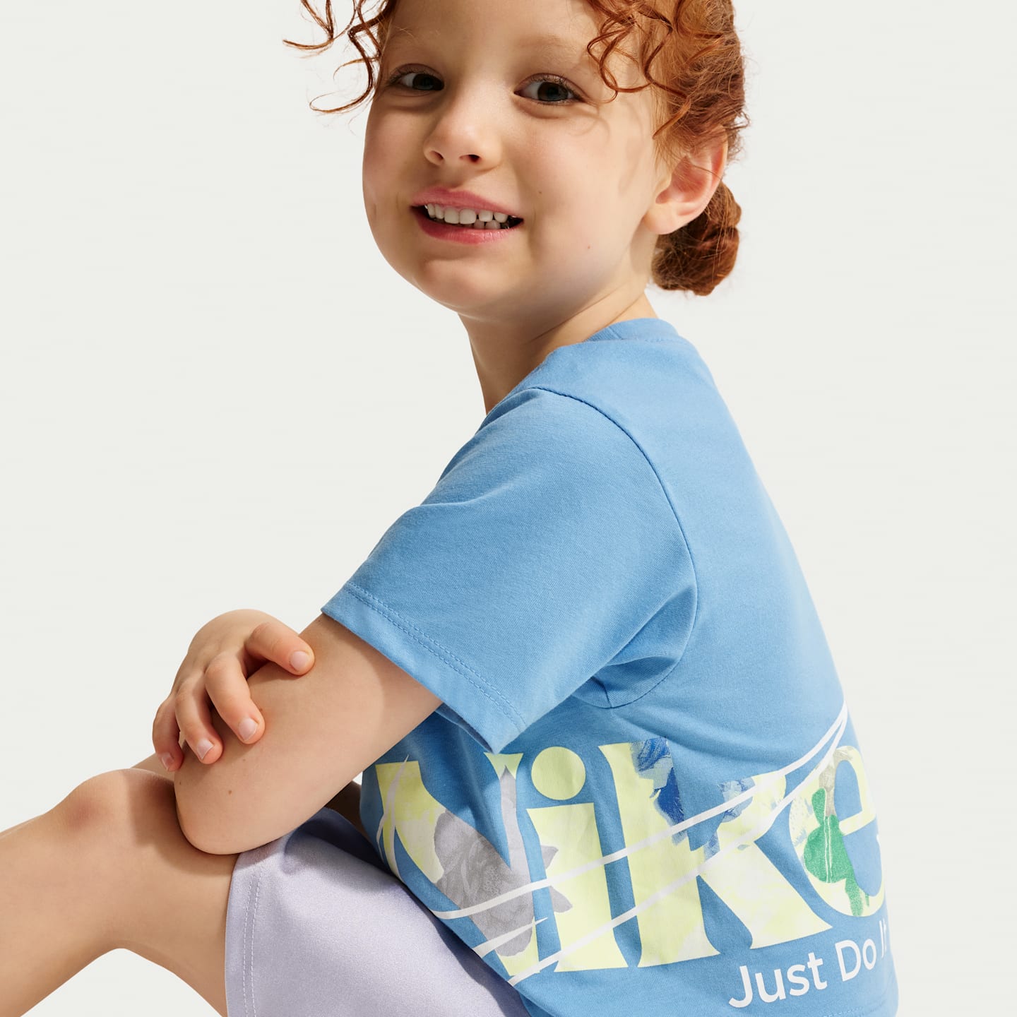 Детская футболка Nike Move With Nature Toddler Boxy, цвет: Синий — фото 3