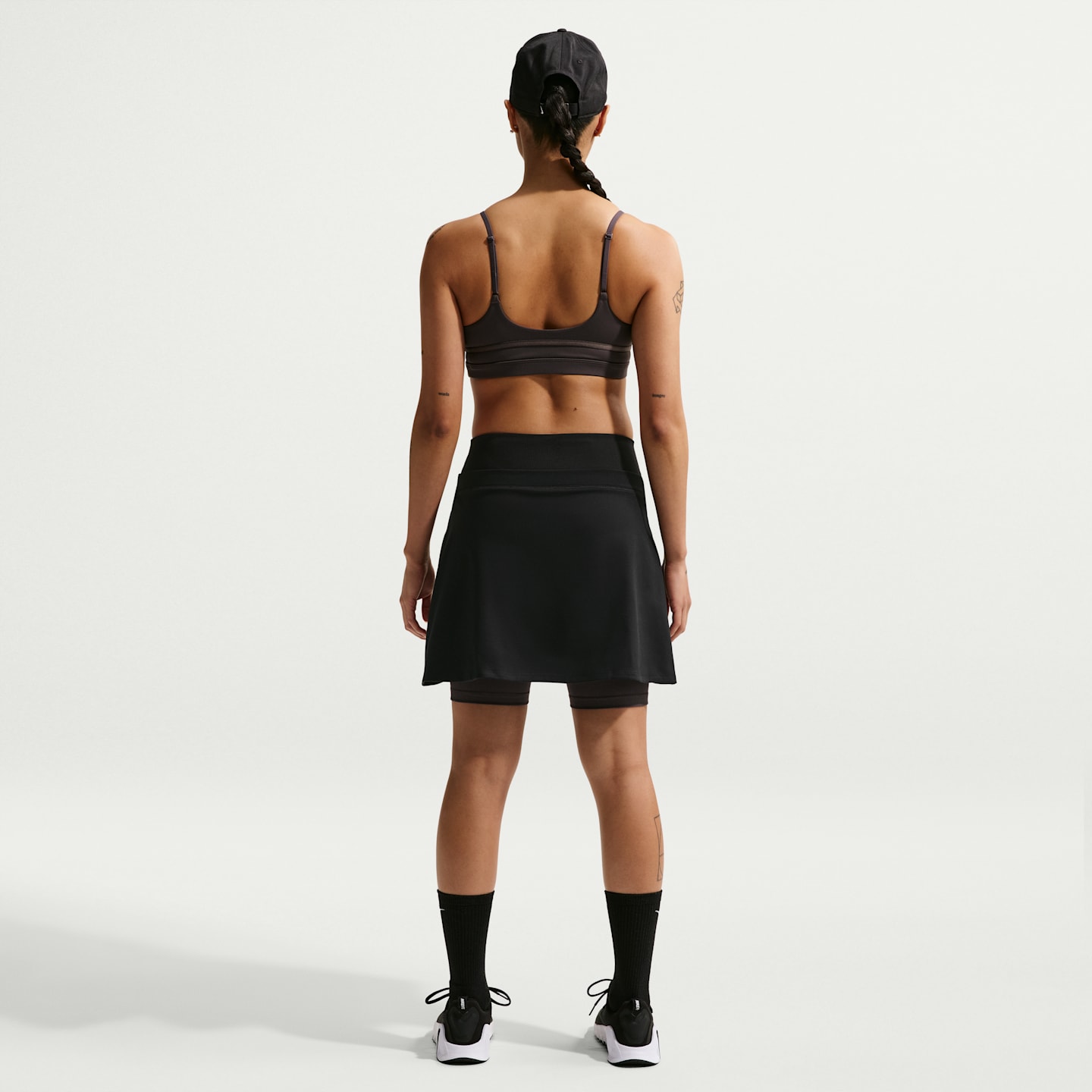 Женская юбка Nike One Dri-FIT, цвет: Чёрный / Серый — фото 5