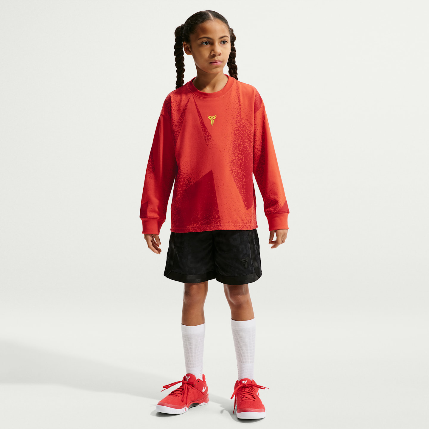 Детская футболка Nike Kobe Dri-FIT Max90 с длинным рукавом, цвет: Светлый малиновый — фото 4