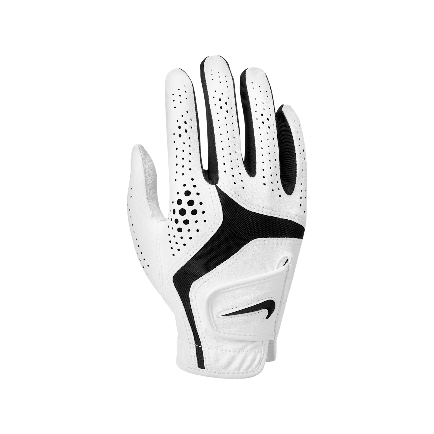 Детская перчатка для гольфа Nike Dura Feel 10, правая рука, цвет: Жемчужный белый / Чёрный — фото 1