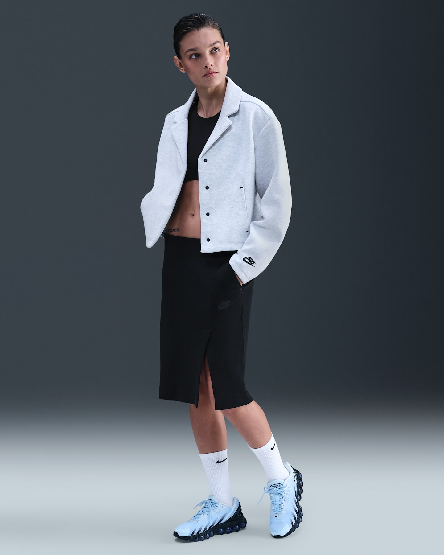 Женская юбка Nike Sportswear Tech Fleece, цвет: Чёрный — фото 6