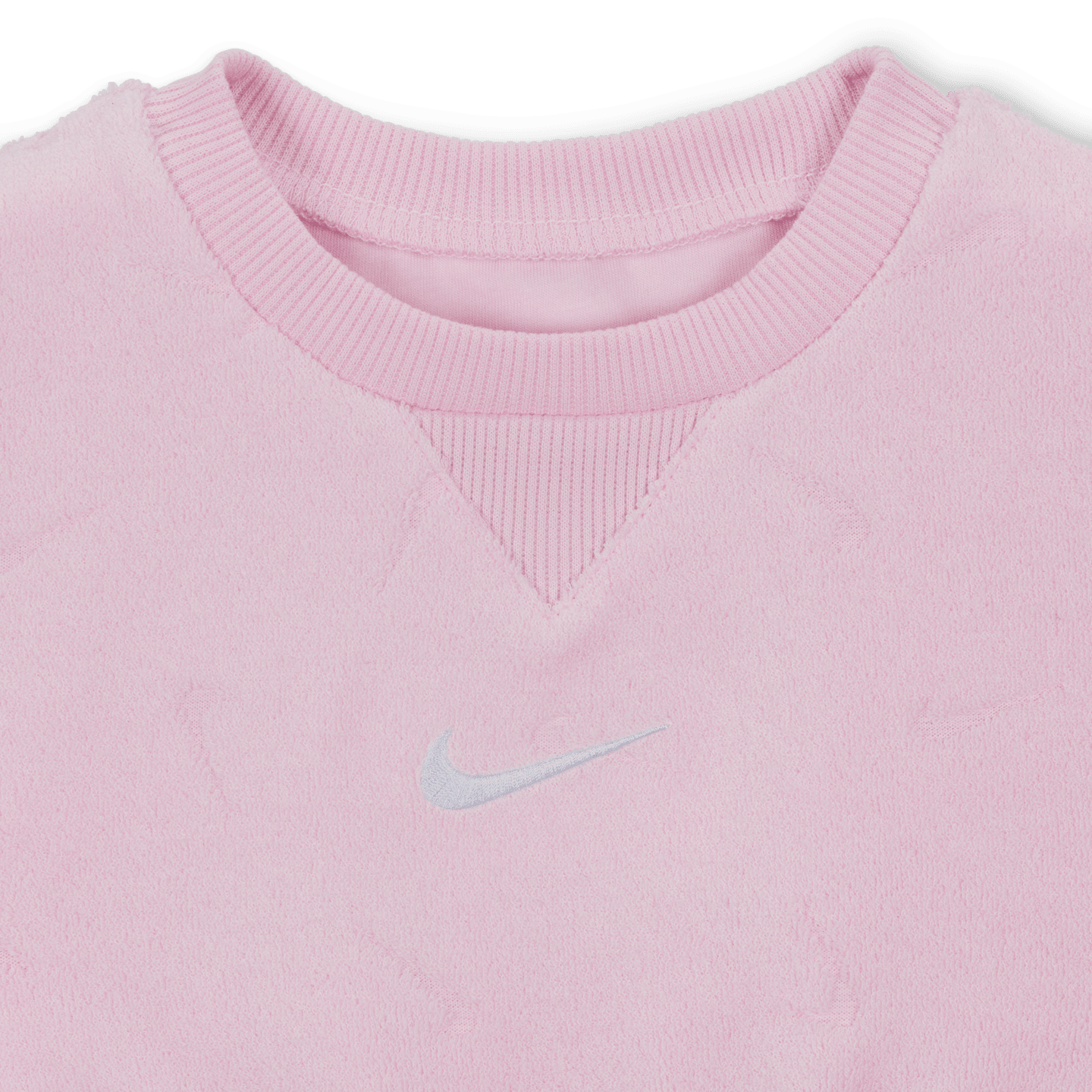 Детский ромпер Nike Essentials из жаккардовой махры, цвет: Розовый пенный — фото 3