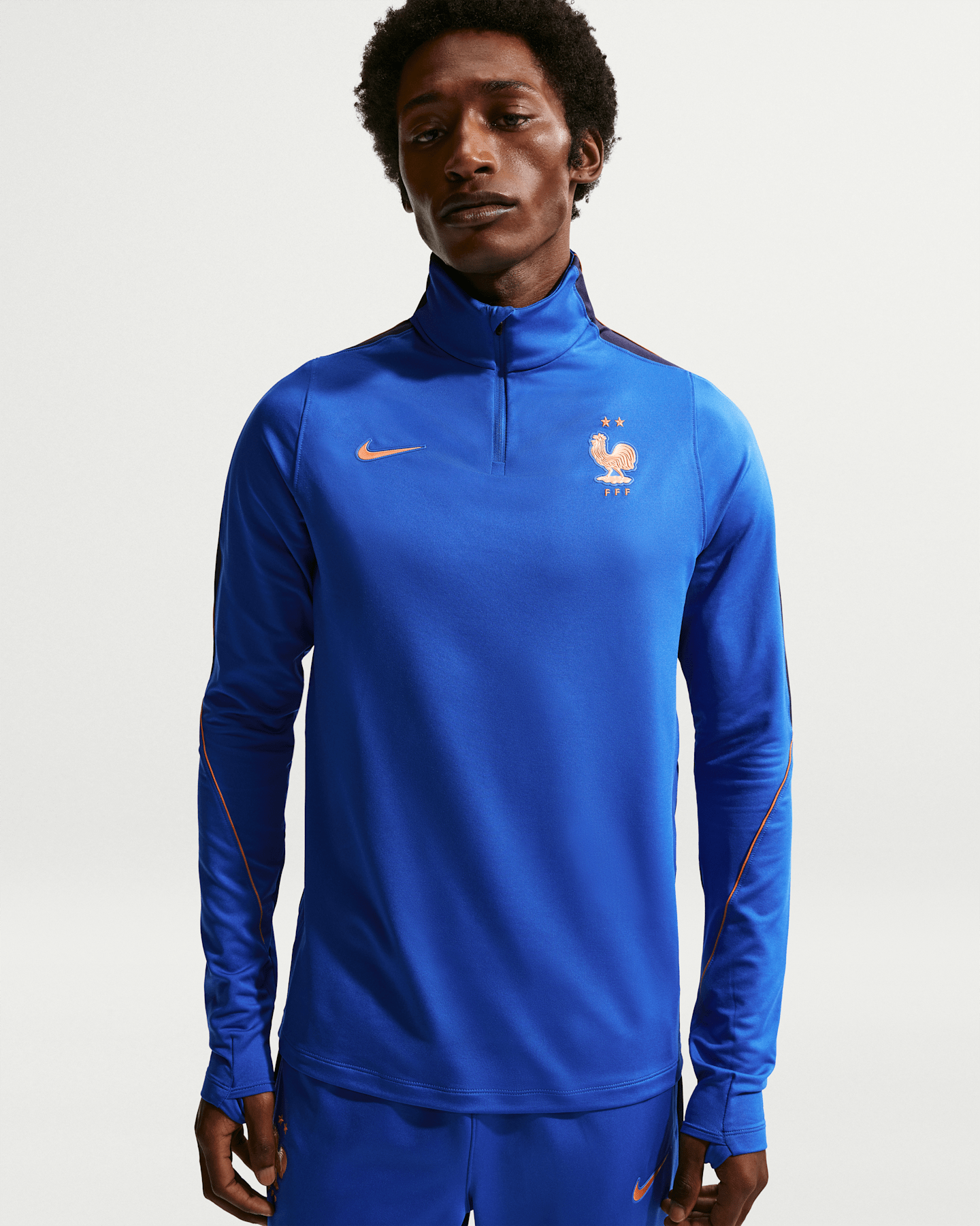 Мужские топы FFF Strike Nike Dri-FIT Soccer Drill Top, цвет: Королевский синий / Синий — фото 6